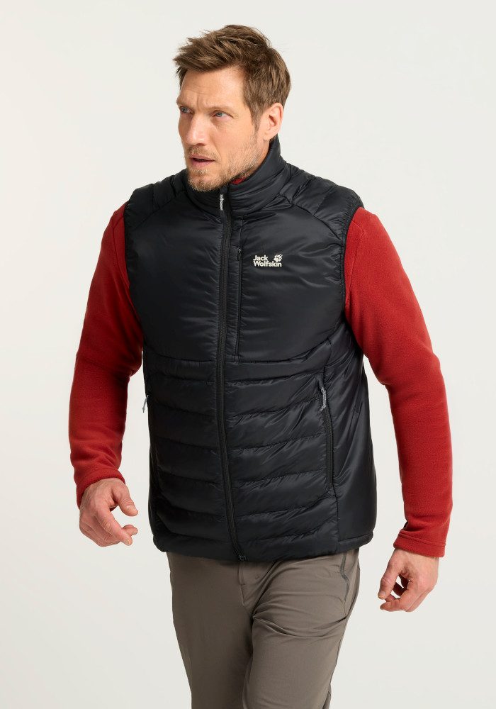 Jack Wolfskin Steppweste ROUTEBURN PRO 2 VEST M Wanderweste warm, leicht, schnell trocknend und winddicht.