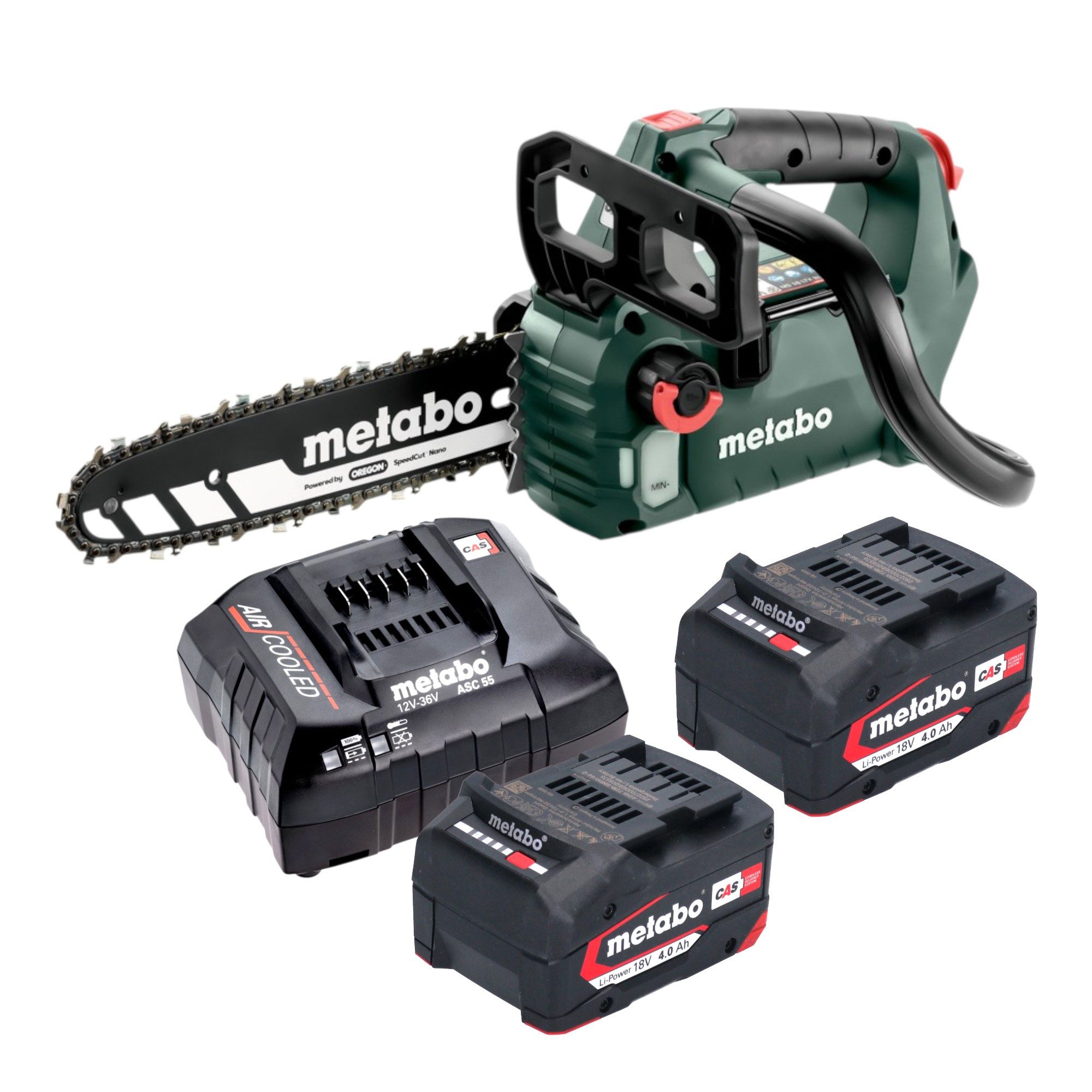 metabo Akku-Kettensäge MS 18 LTX BL 25 Akku Kettensäge 18 V 25 cm Brushless + 2x Akku 4,0 Ah