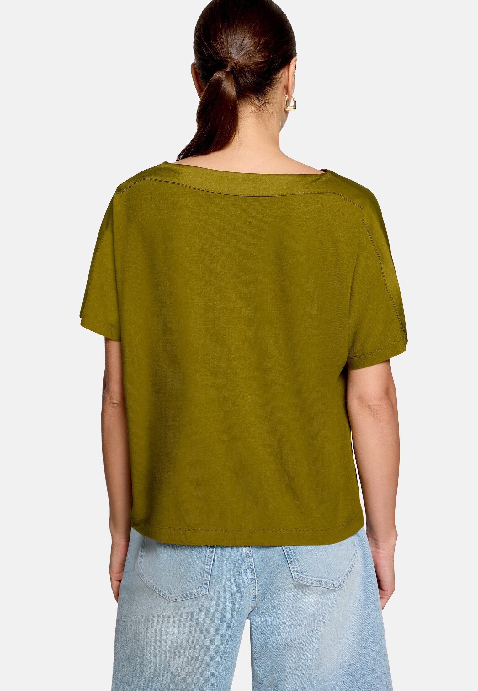 Zero T-Shirt Damen mit U-Boot-Ausschnitt (1-tlg) Material – Bild 3 von 5
