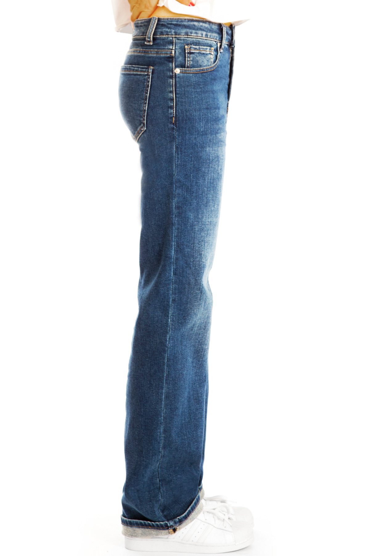 be styled Gerade Jeans Relaxed Loose Fit Jeans medium waist gerade Hose - Damen - j35L-1 mit Stretch-Anteil