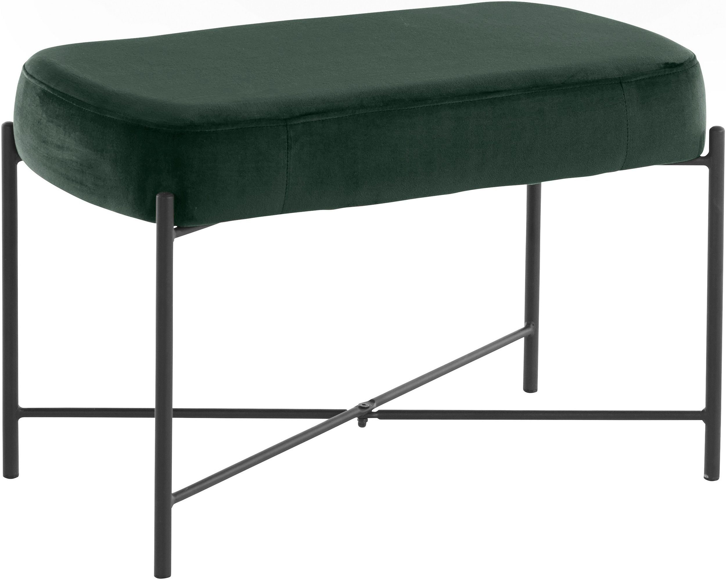 loft24 Polsterbank Beate, Bezug in Samtoptik mit filigranem Metallgestell, Sitzhöhe 42 cm