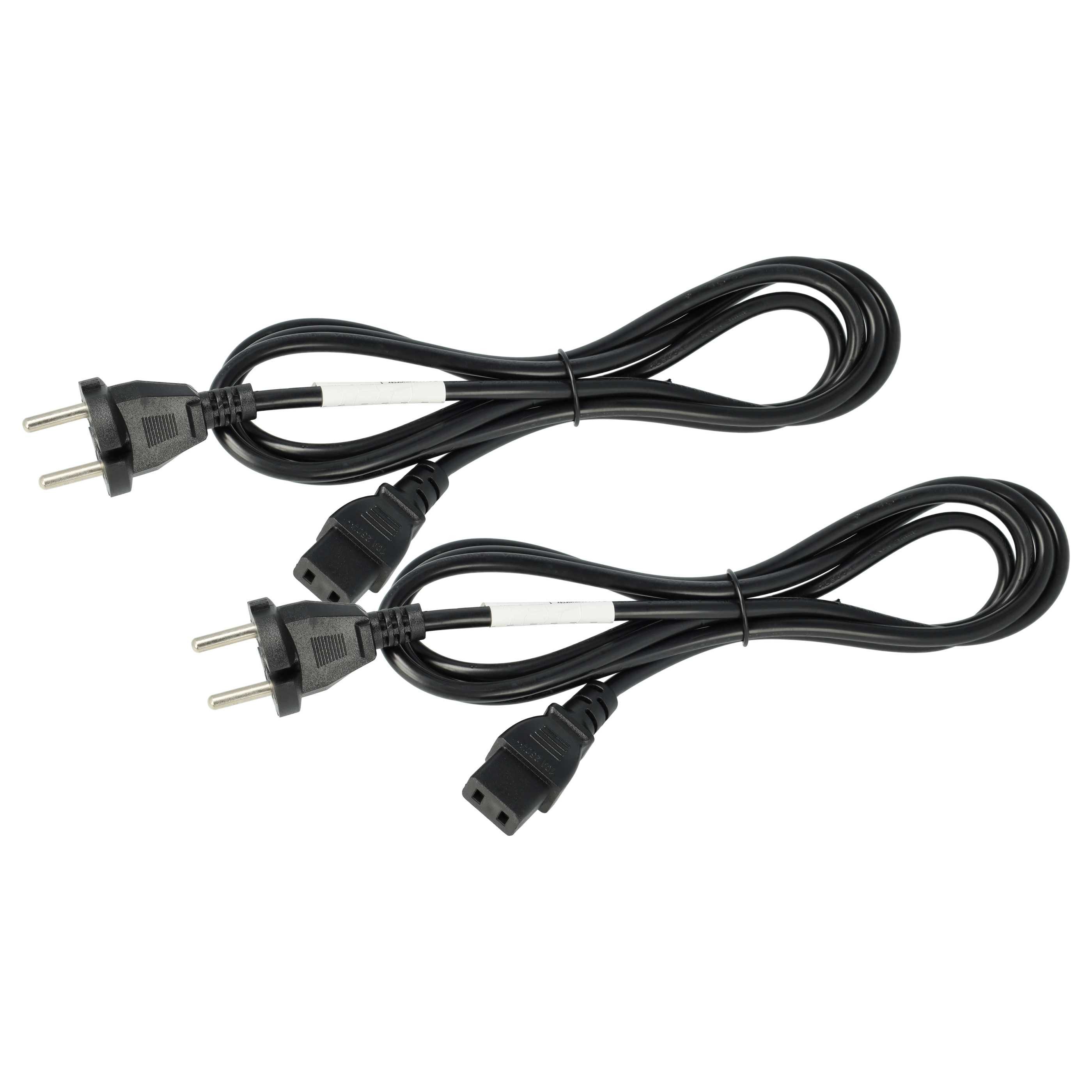 vhbw passend für Tape Decks SD9020, SD7, SD6020, SD6000, SD8000, SD9000, SD Stromkabel, Stromkabel für diverse Kaltgeräte mit C9 Buchse z.B. für PC Monitor
