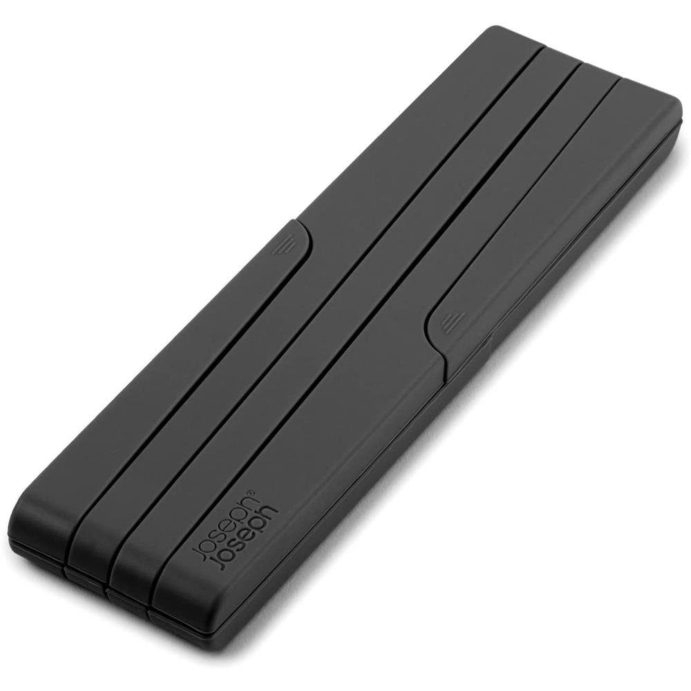 Joseph Joseph Topfuntersetzer Stretch 70033, Ausziehbarer Silikon-Topfuntersetzer Faltbar Rutschfest Schwarz
