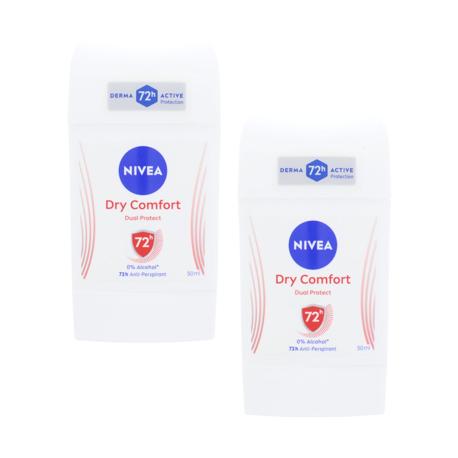 Deo-Stift 2 x NIVEA Dry Comfort 72h Anti Transpirant Deo Stick je 50ml Deodorant
