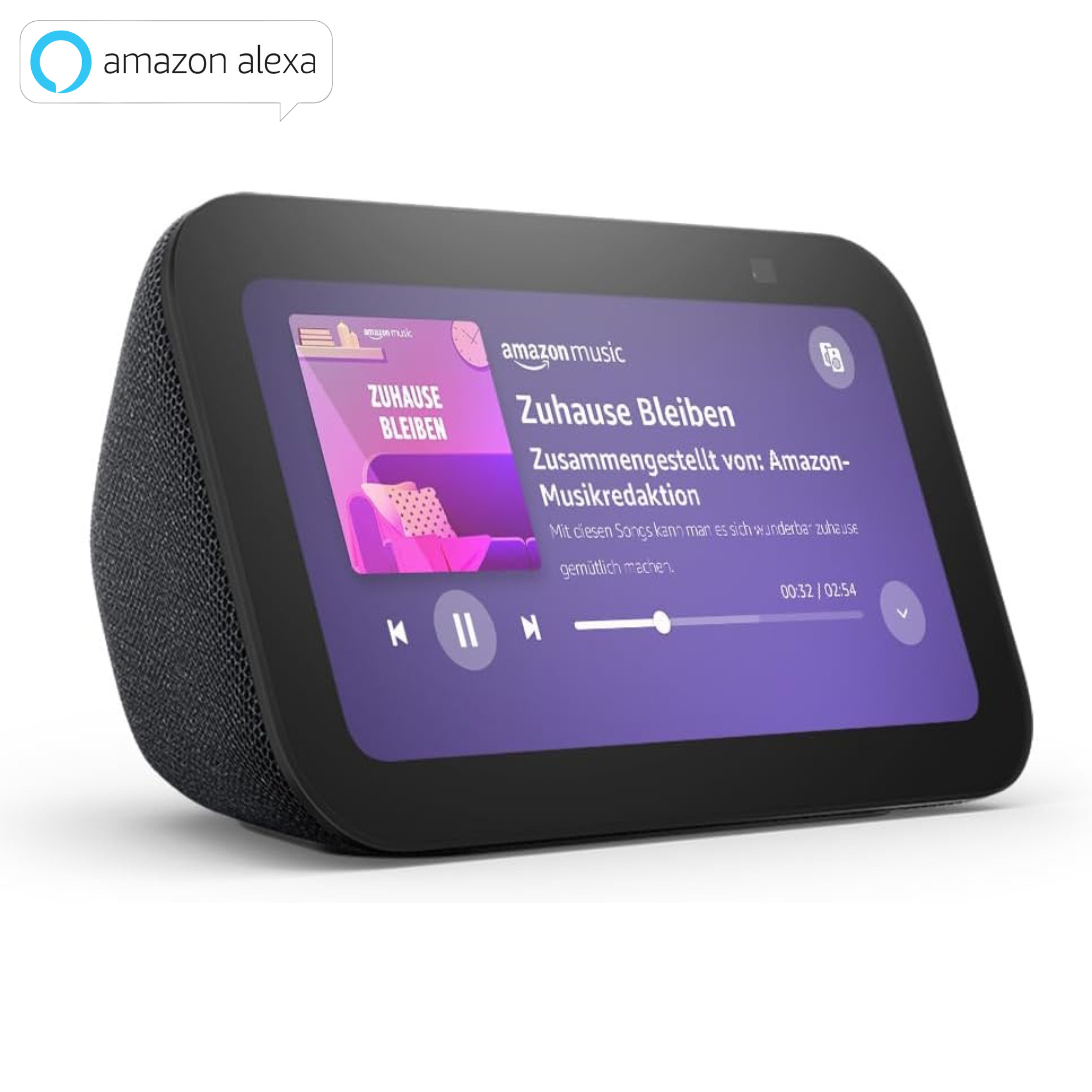 Amazon Echo Show 5 (Neueste Generation), Kompakter smarter Touchscreen Lautsprecher (Alexa Sprachsteuerung, Smart-Home-Steuerung)