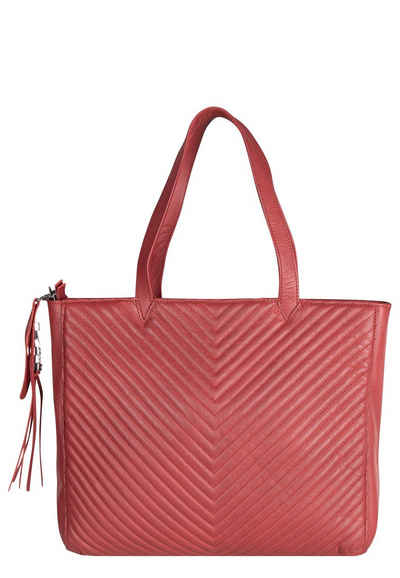 Legend Henkeltasche Magenta, mit aufwendigem Stitching