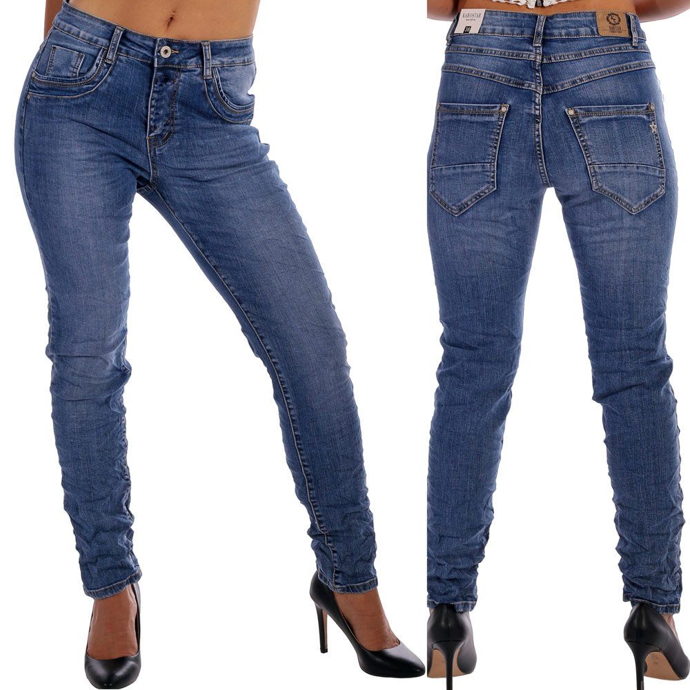 Style One Bootcut-Jeans Moda "Diana" Pocket 5 Zipper Charis Button