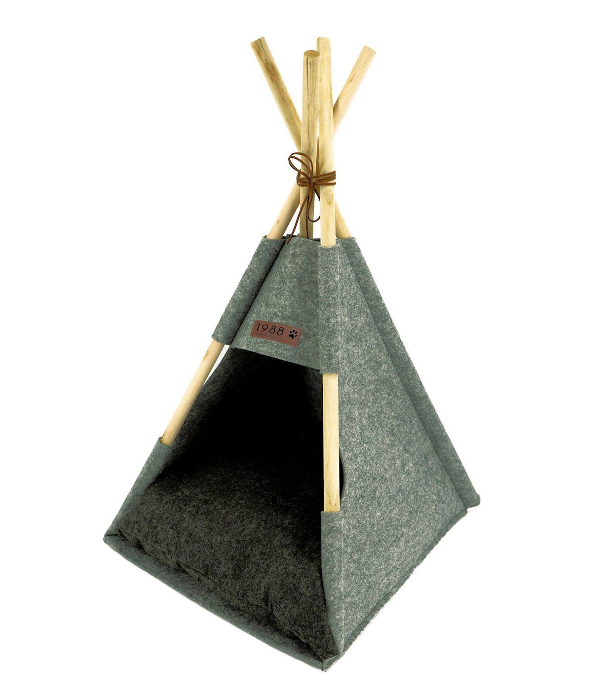 Tierhaus Tipi Tierzelt in grau - 80 x 44 cm