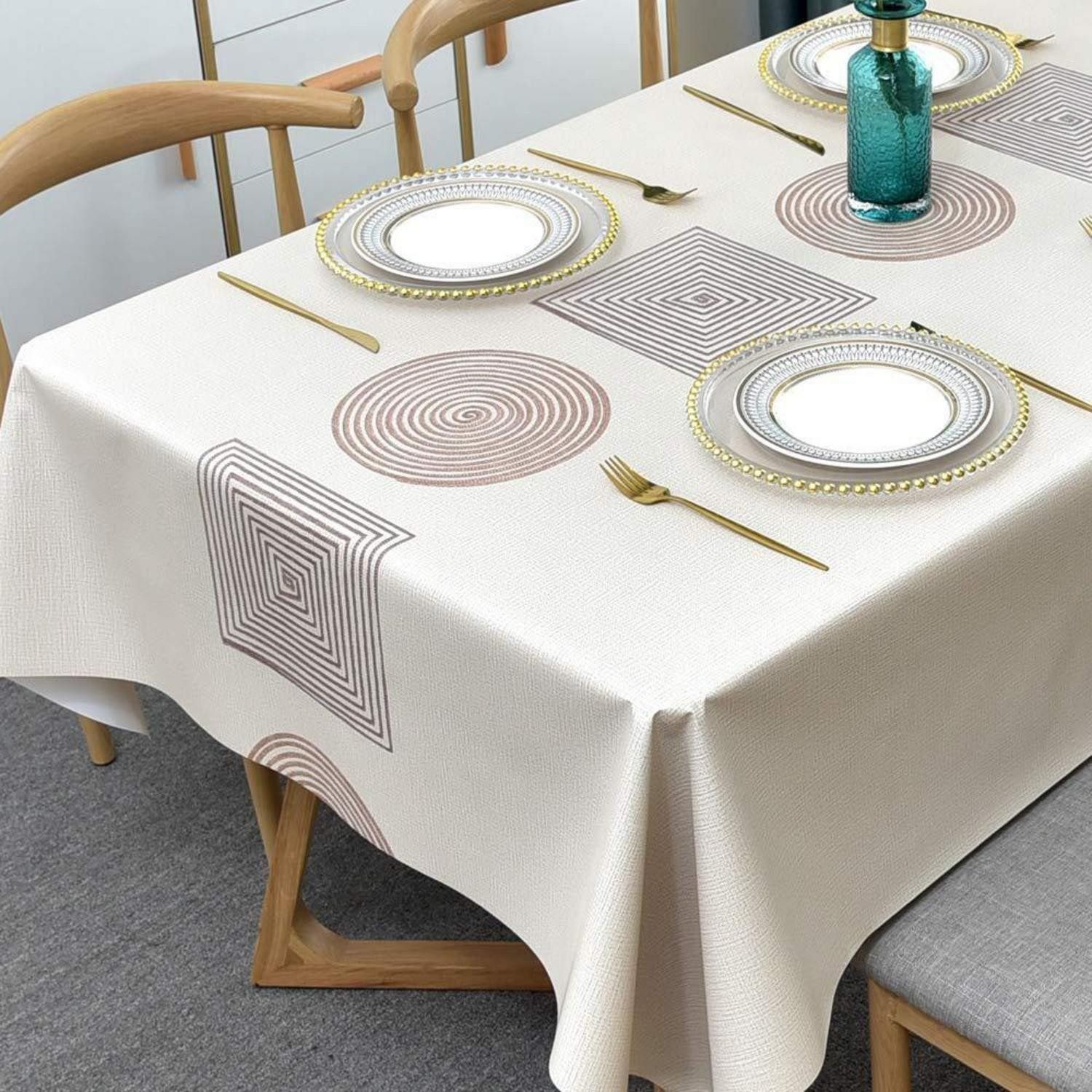 LuxusKollektion Tischdecke Wachstuchtischdecke Rechteckig 137x215cm