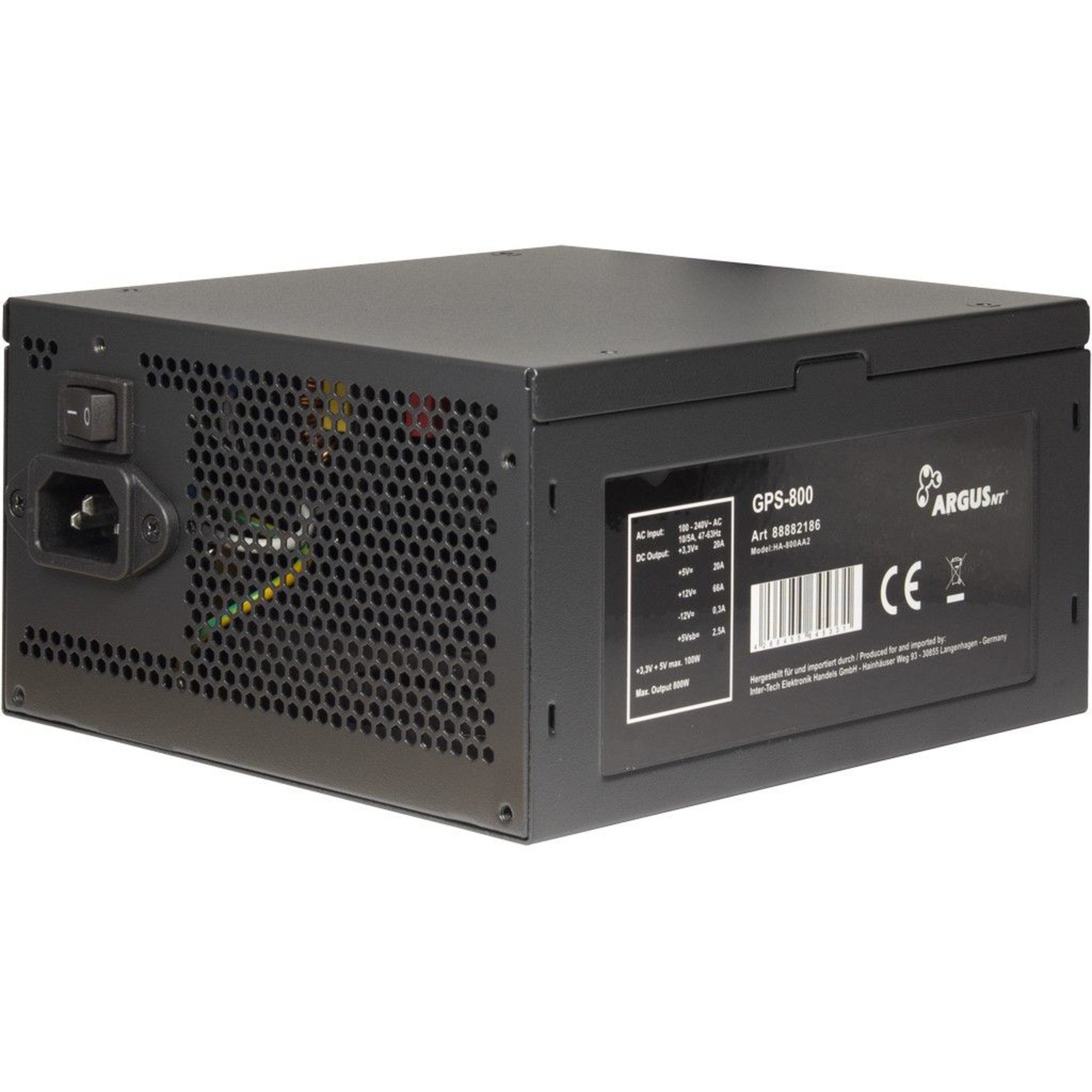 Inter-Tech Inter-Tech Argus GPS-800 800W, PC-Netzteil PC-Netzteil (80 PLUS Gold 230V EU)