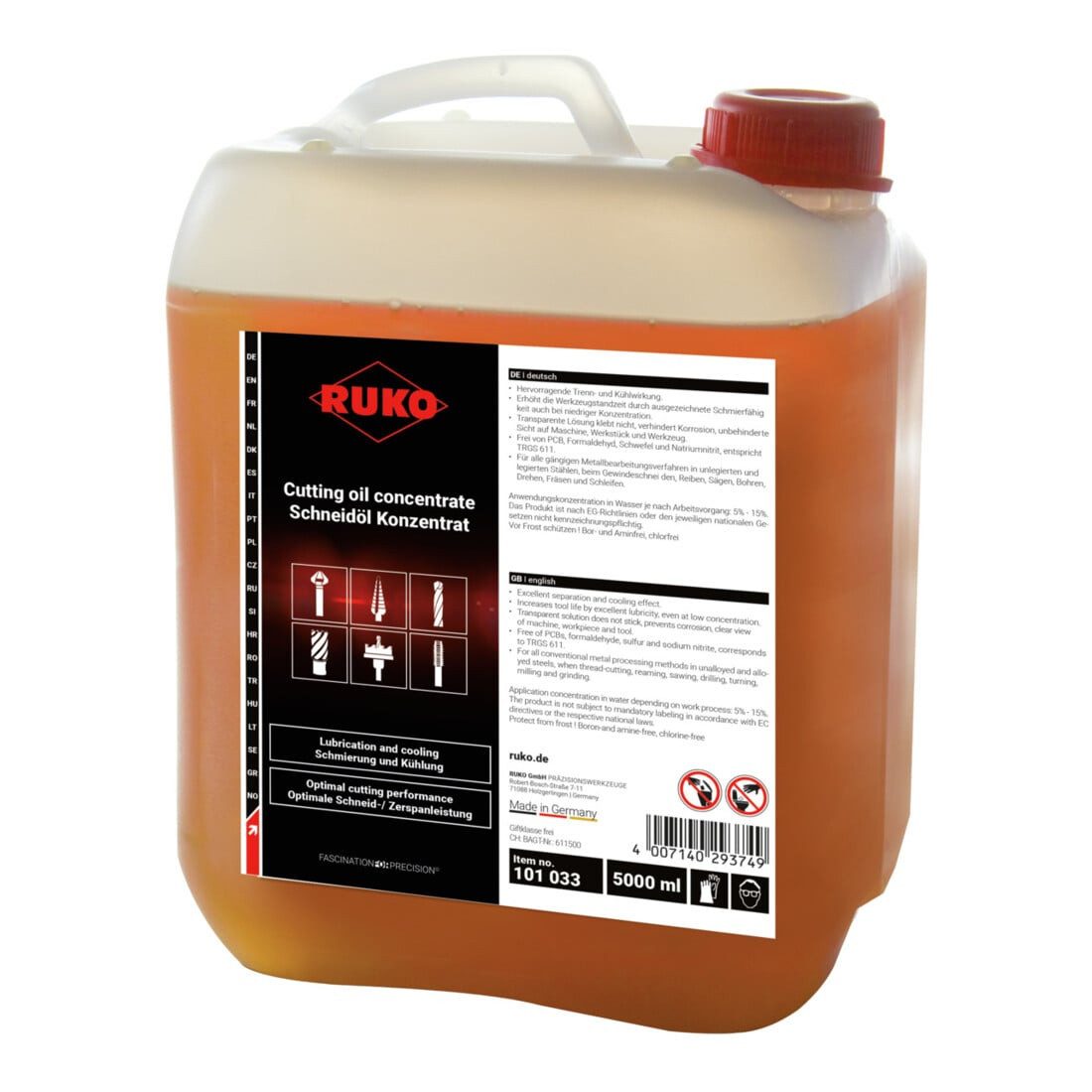 Ruko Bohr- & Schneidöl Ruko Schneidöl-Konzentrat 5 L Kanister