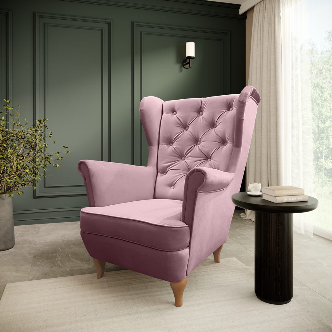 Beautysofa Ohrensessel Sessel FALCO Chesterfield Wohnzimmersessel günstig online kaufen