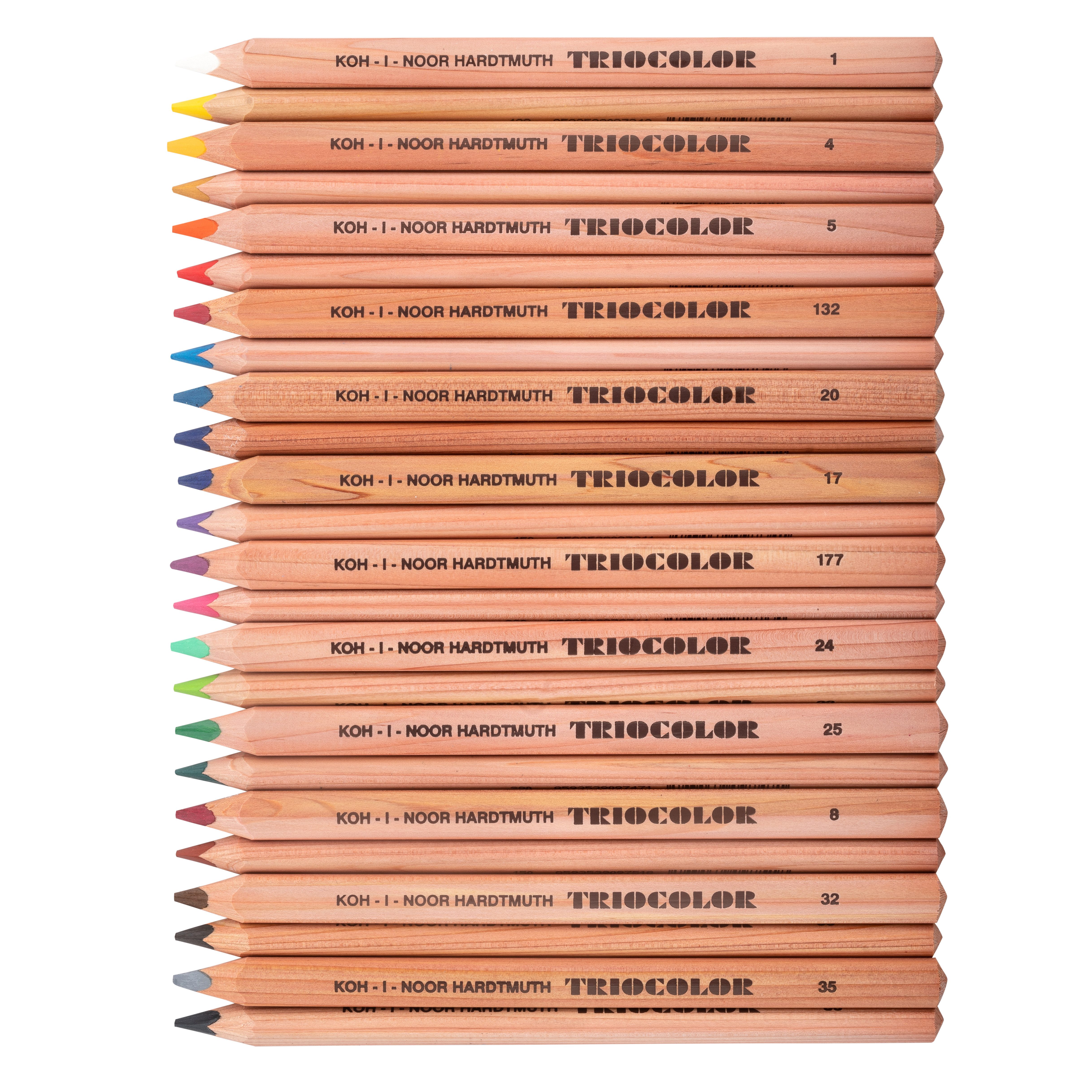KOH-I-NOOR Buntstift KOH Buntstifte Natur Triocolor Jumbo Künstlerfarbstifte 24er