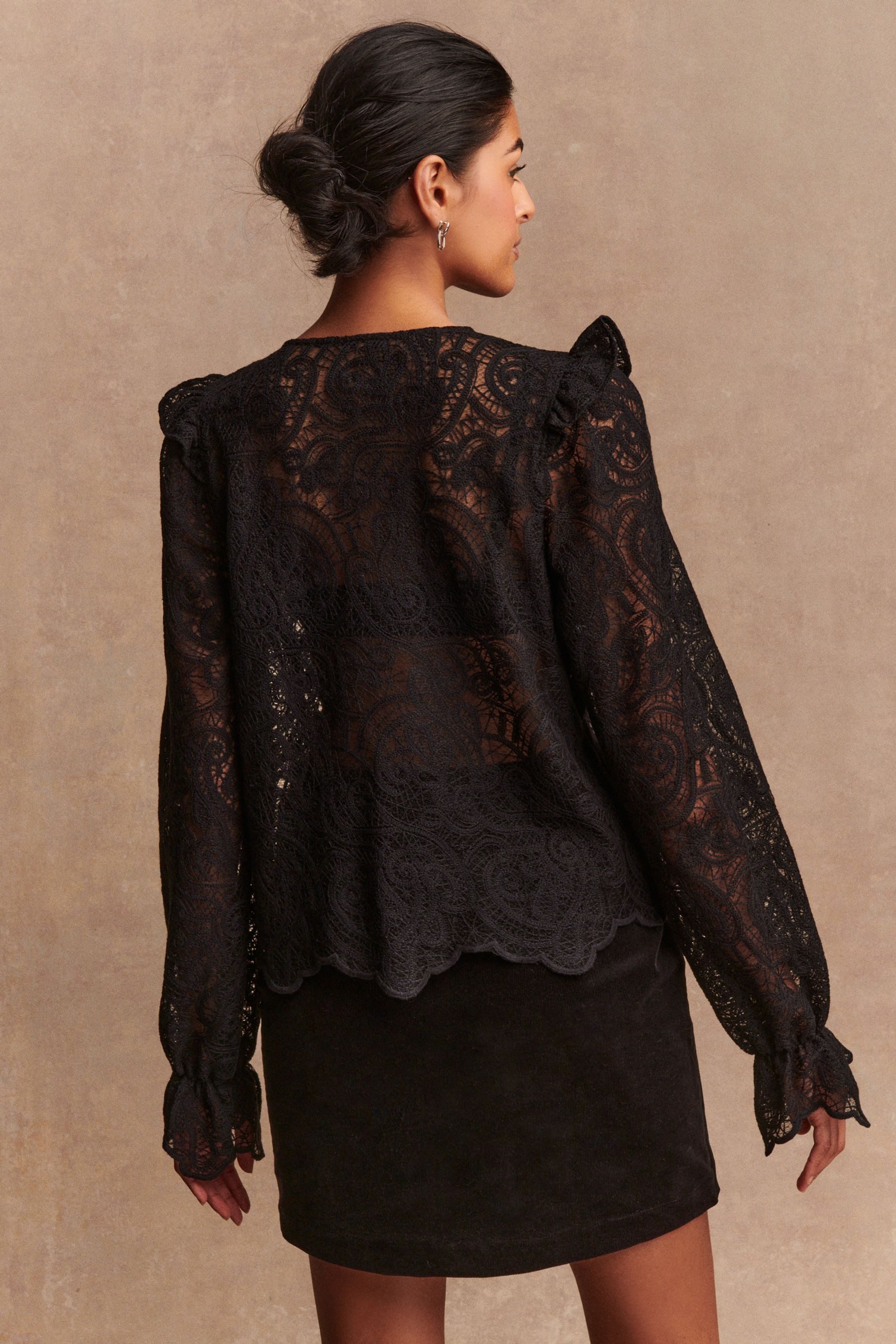 Next Langarmbluse Bluse mit V-Ausschnitt, Paisley-Muster günstig online kaufen