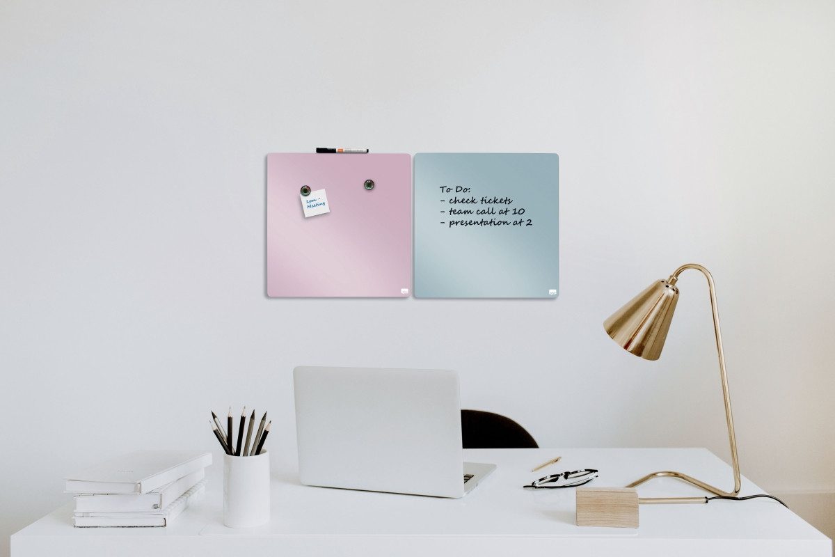 Magnettafel Whiteboard Stahl magnetisch 360x360mm rosa