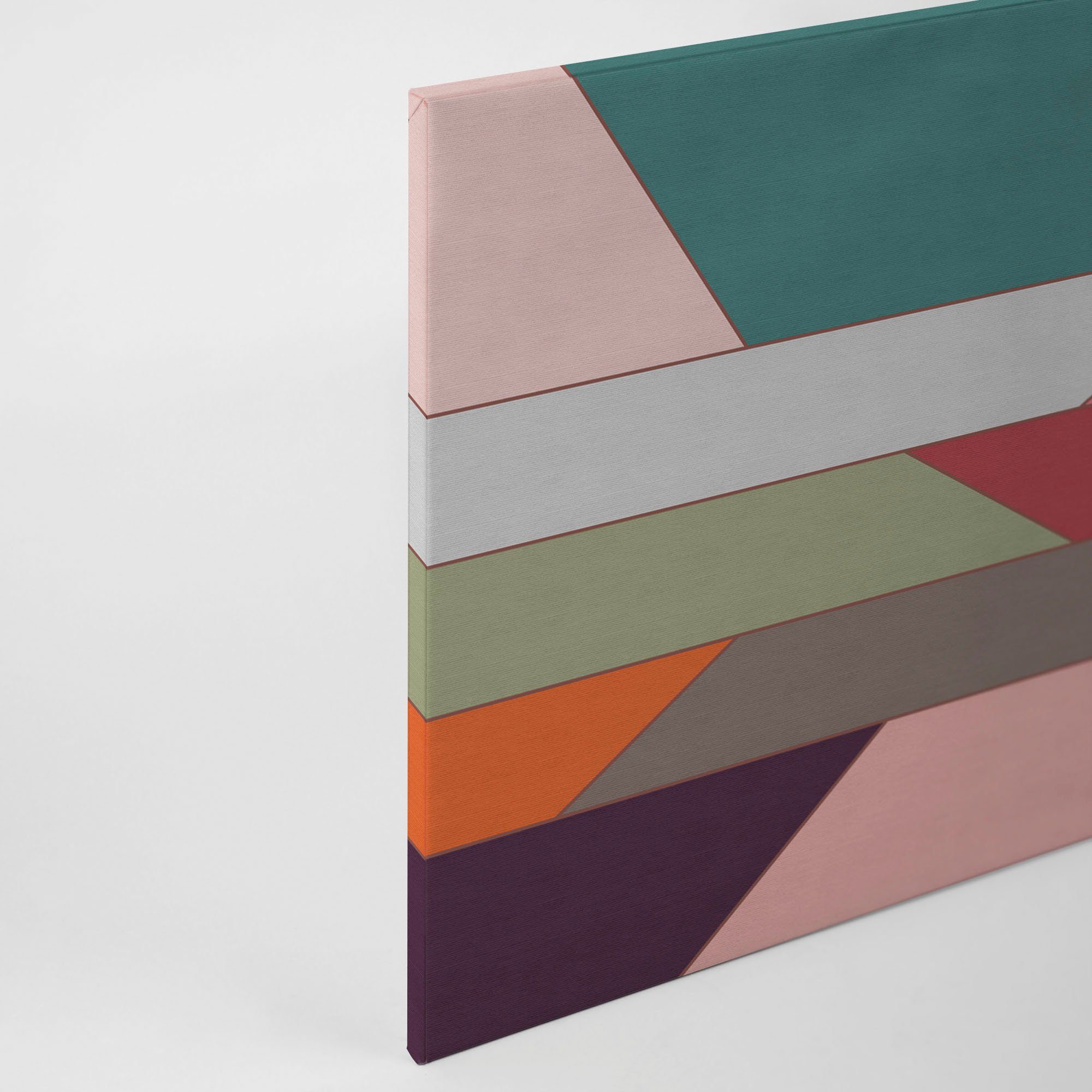 A.S. Création Leinwandbild geometry, Abstrakt, Kinder, Kunst (1 St), Keilrahmen Farben Bunt Grafisch Abstrakt Leinwand-Bild Wohnzimmer Wand