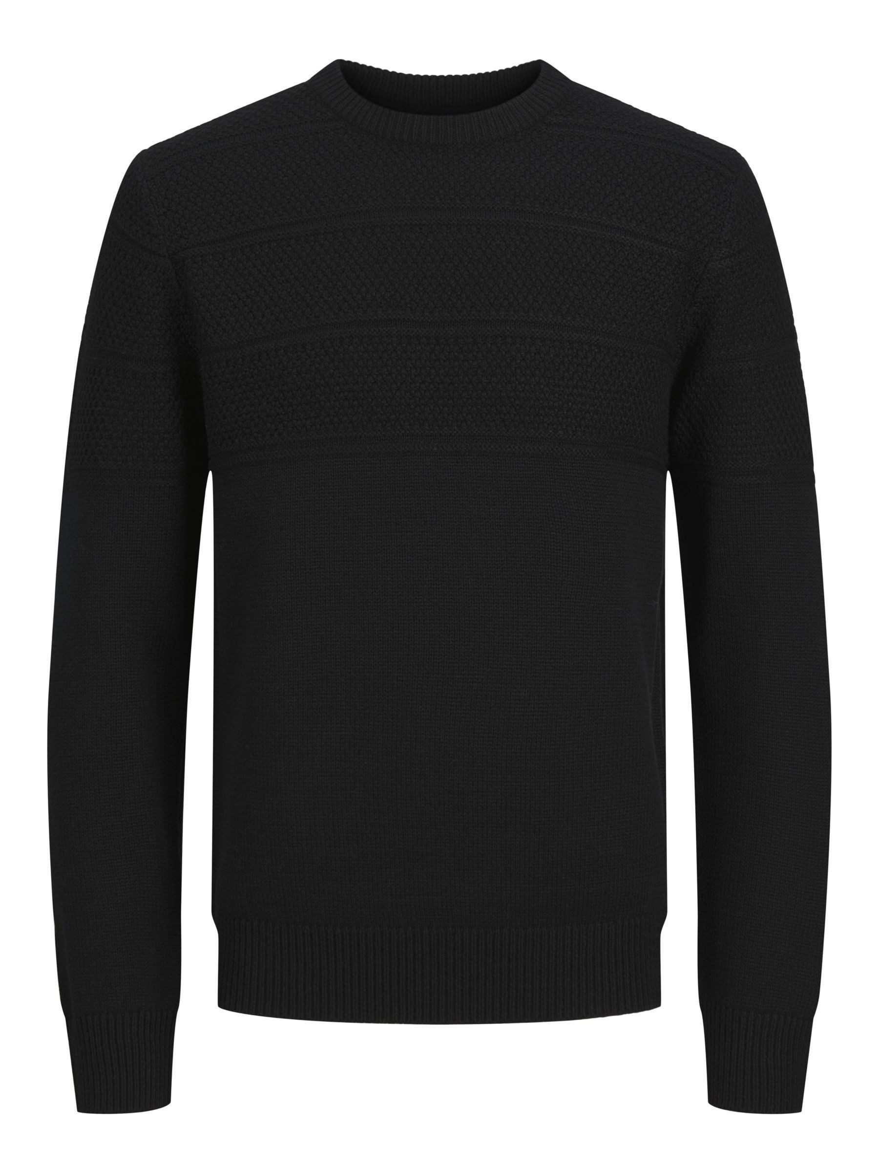Jack & Jones Rundhalspullover JJJERRY KNIT CREW NECK AW24 mit Struktur