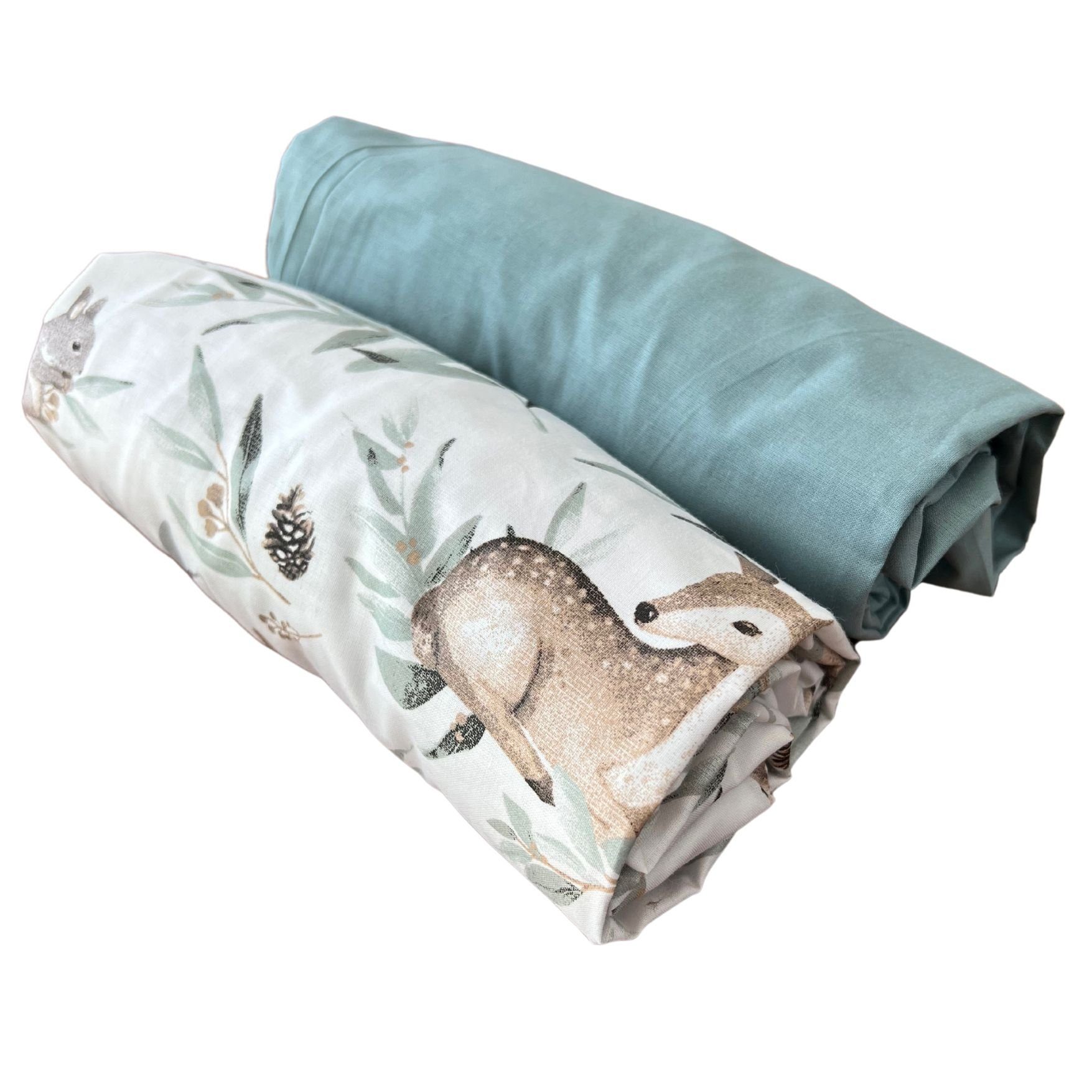 Spannbettlaken Spannbetttuch Set - Reine Baumwolle Babybett Kinderbett 70x140