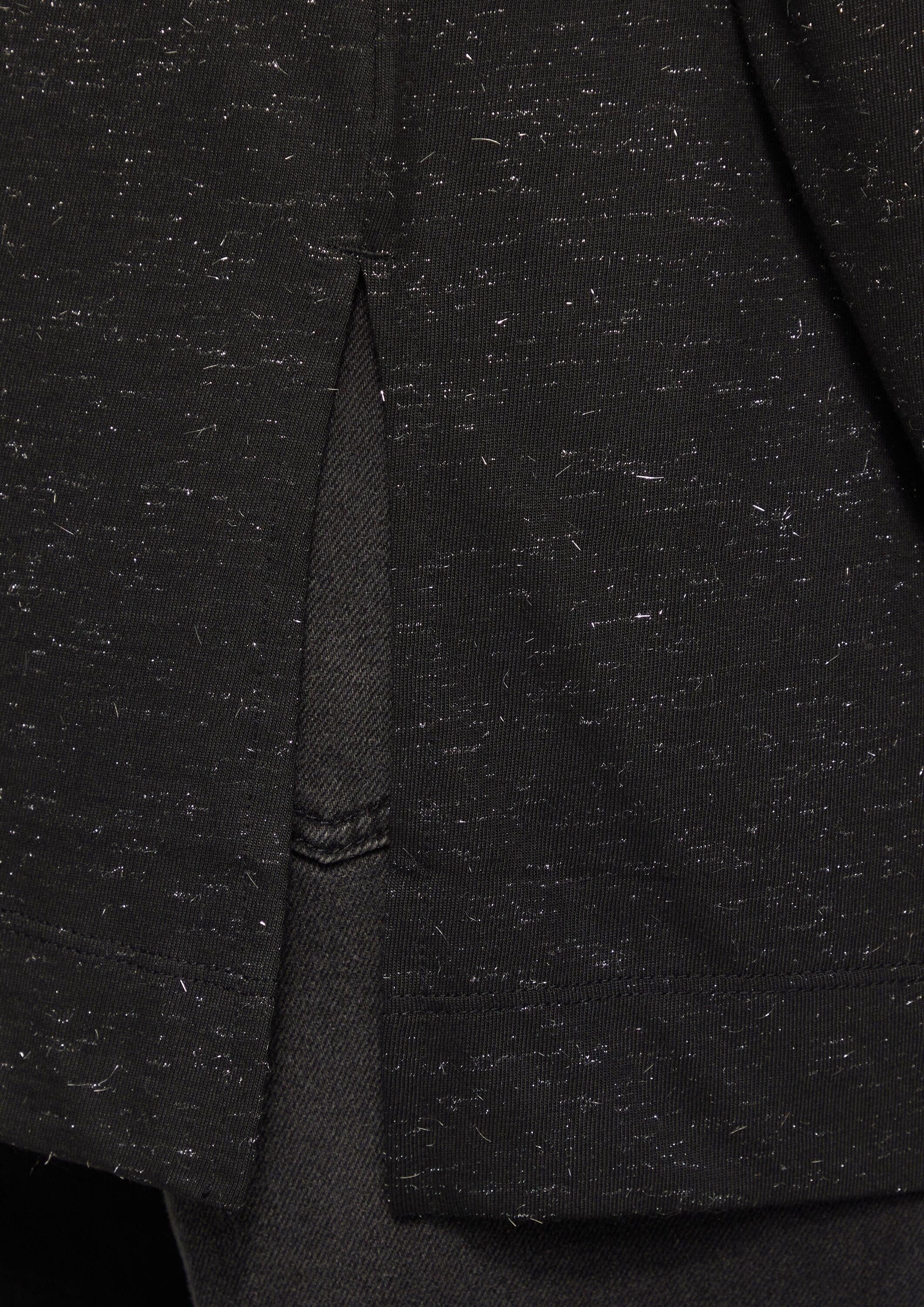 s.Oliver Cardigan Indoor-Jacke Langer Cardigan mit Glitzergarn