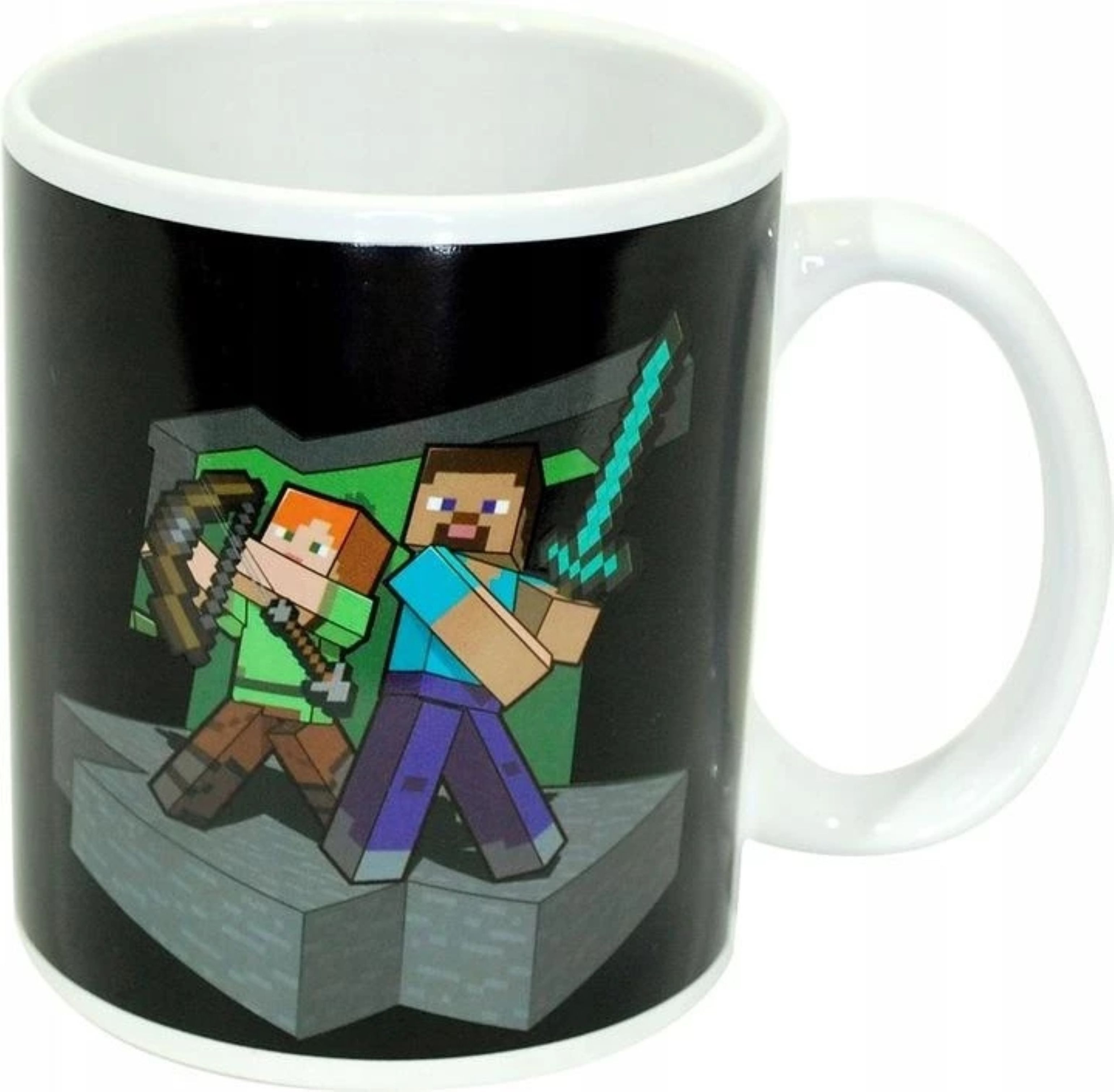 Minecraft Tasse Minecraft Thermoeffekt-Tasse – Farbwechsel durch Wärme, lizenziert