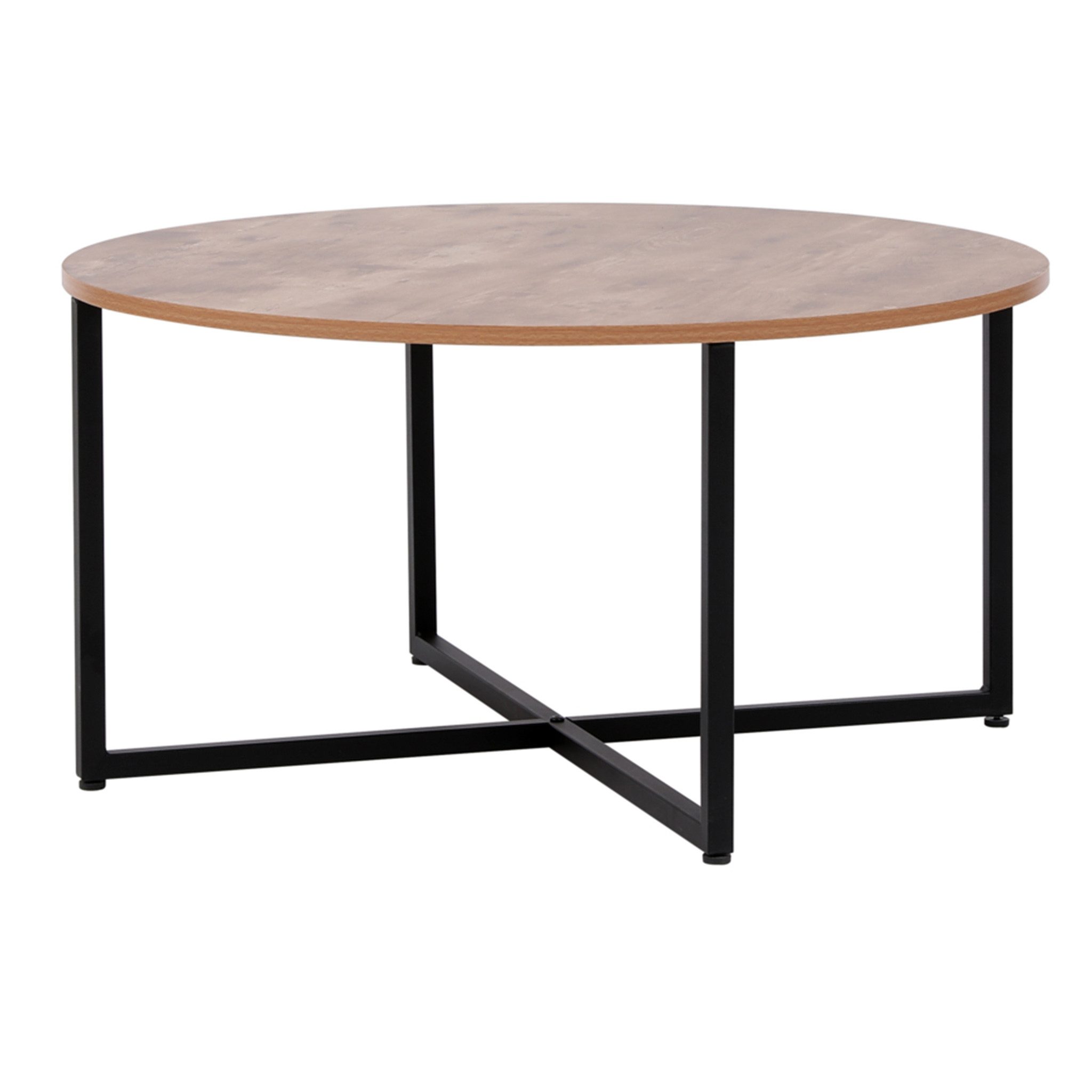 Happy Home Couchtisch Runder Couchtisch Holzoptik Beistelltisch Sideboard f günstig online kaufen