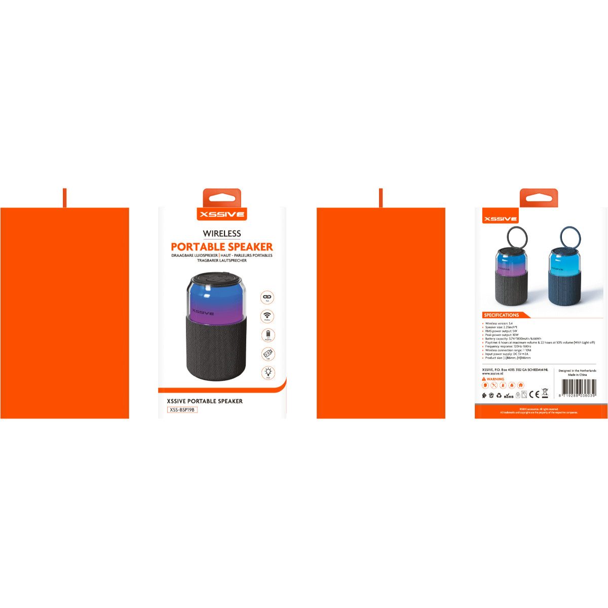Xssive Tragbarer Wireless Lautsprecher – Mobiler Bluetooth Lautsprecher
