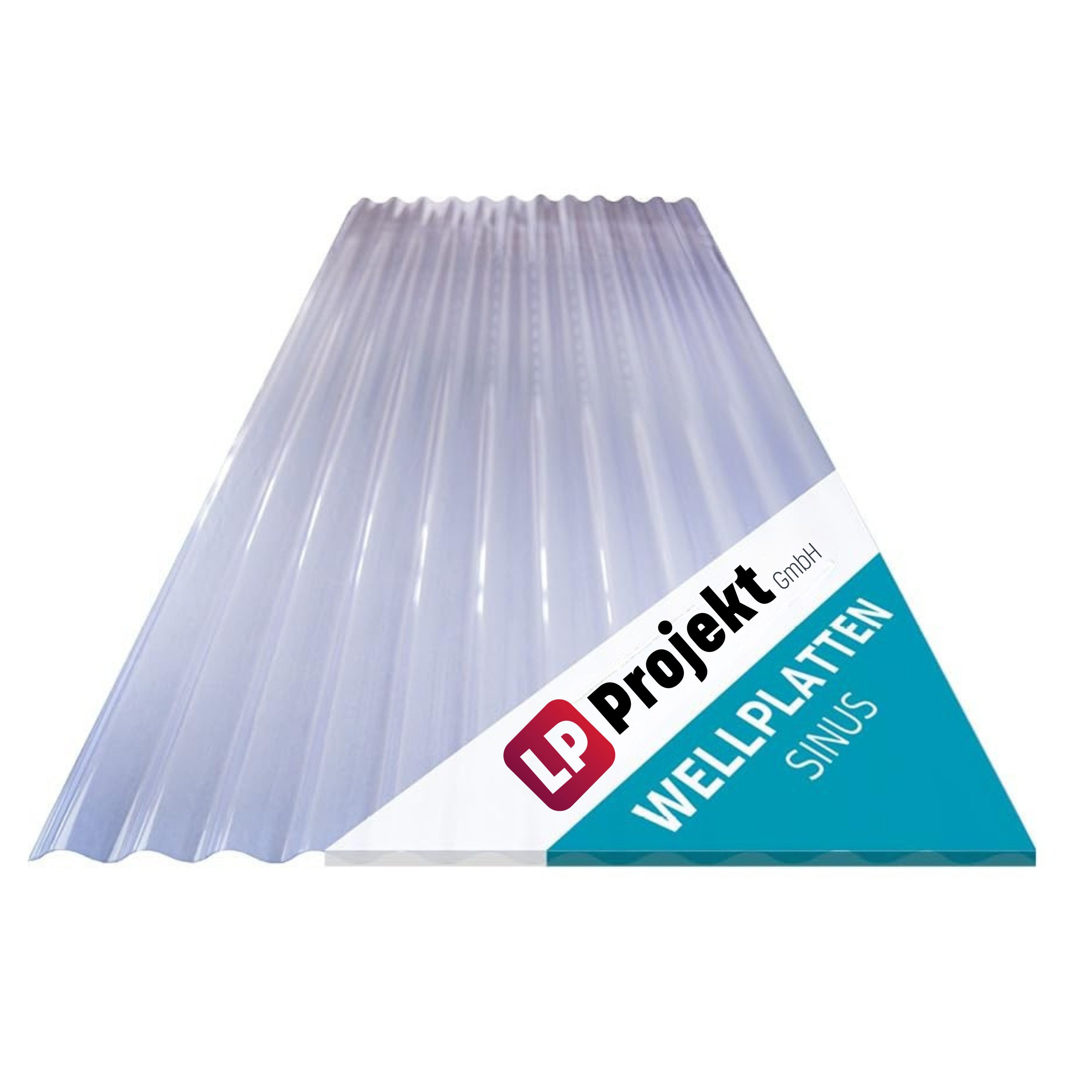 LP projekt Wellplatte Dach Kunststoff – Wetterfest & Langlebig für Überdachung, 1,2 mm, 1,05 m², (1-St., Einzelplatte oder 1er-/5er-/10er-Set), 90x117 cm Welldachplatten Transparent – Ideal für Carport & Garten