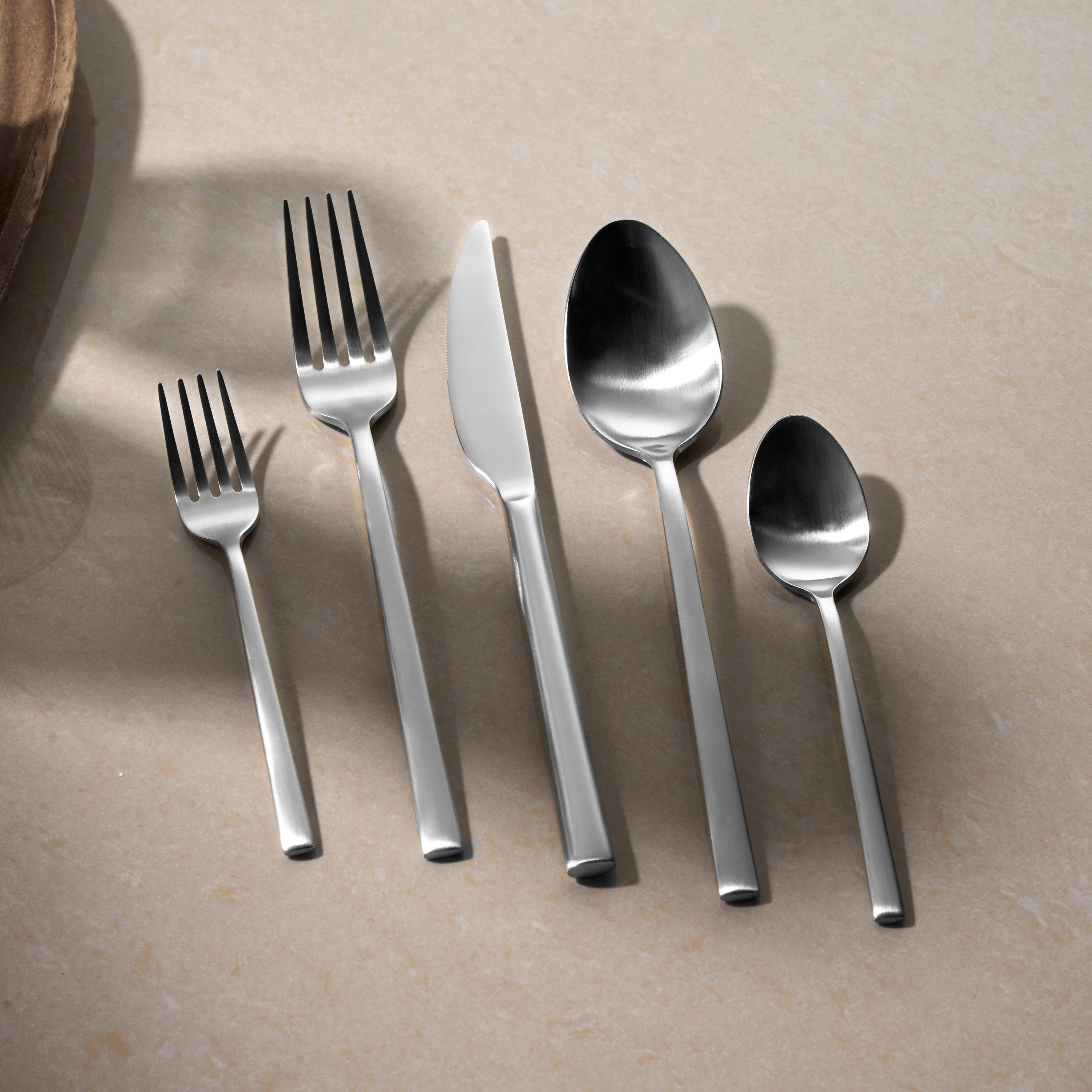 Hanseatic Besteck-Set SMART, wahlweise in glänzender oder matter Optik (30-tlg), 6 Personen, Edelstahl 18/10, leichtes und minimalistisches Design