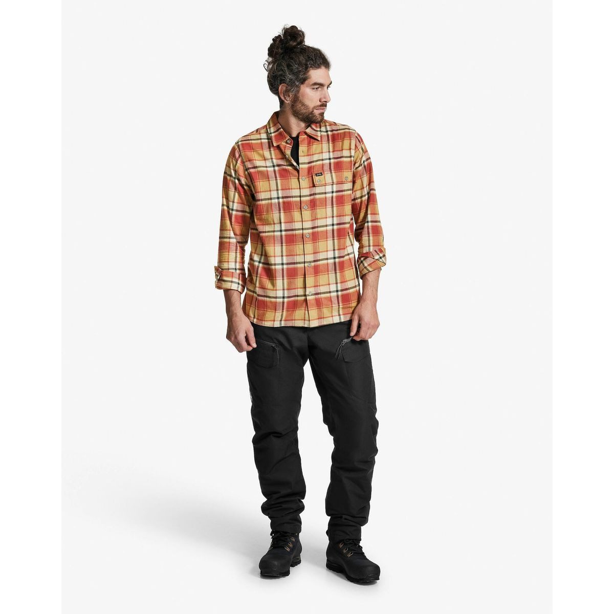 Lundhags Outdoorbluse Järpen Plaid Flannel Shirt Vielseitiges Flanellhemd aus Merinowolle, ideal für