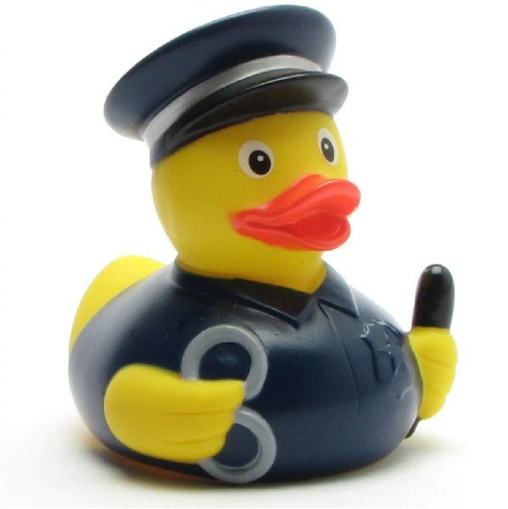 Duckshop Quietscheente Badespielzeug - Polizist Badeente