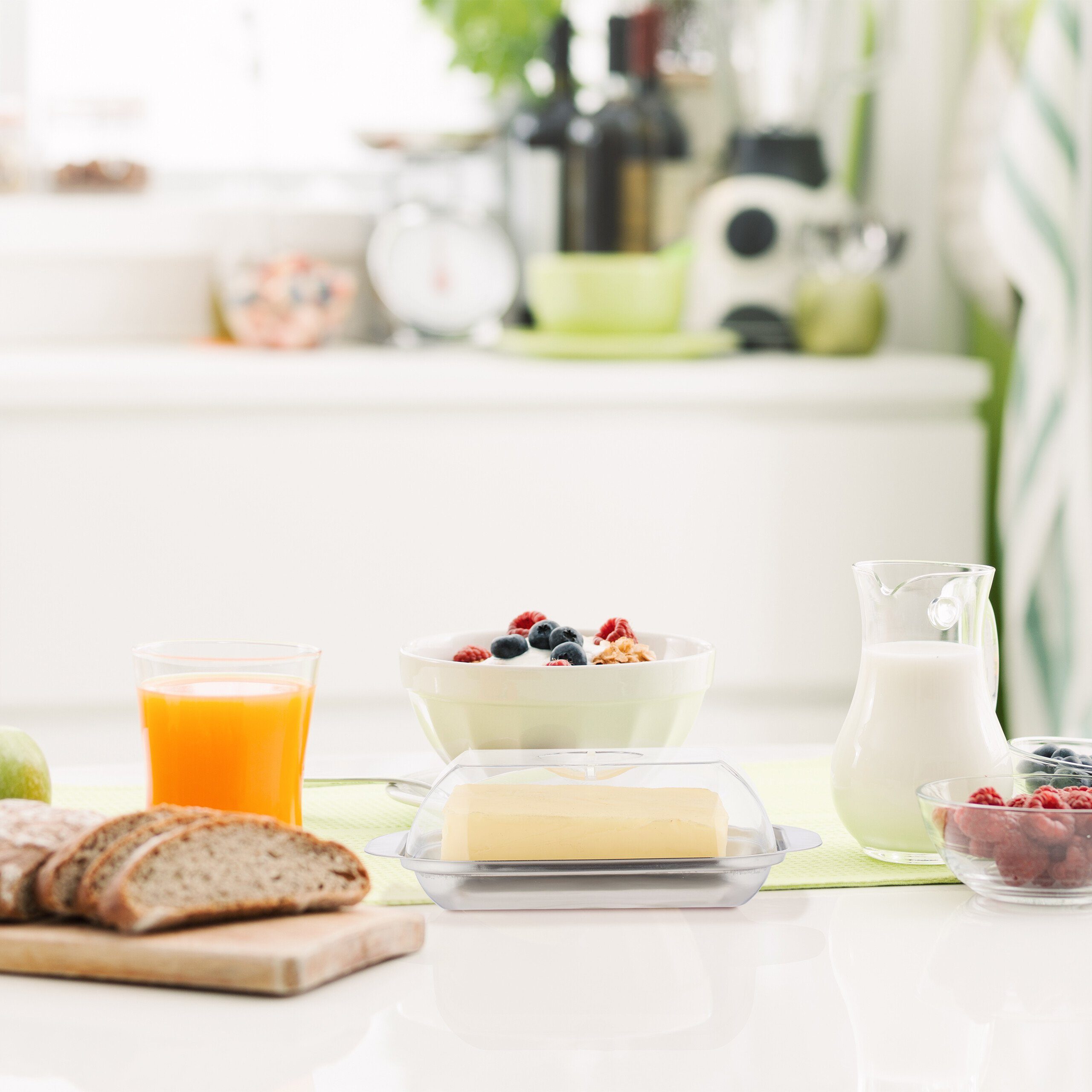 relaxdays Butterdose mit Deckel, Kunststoff