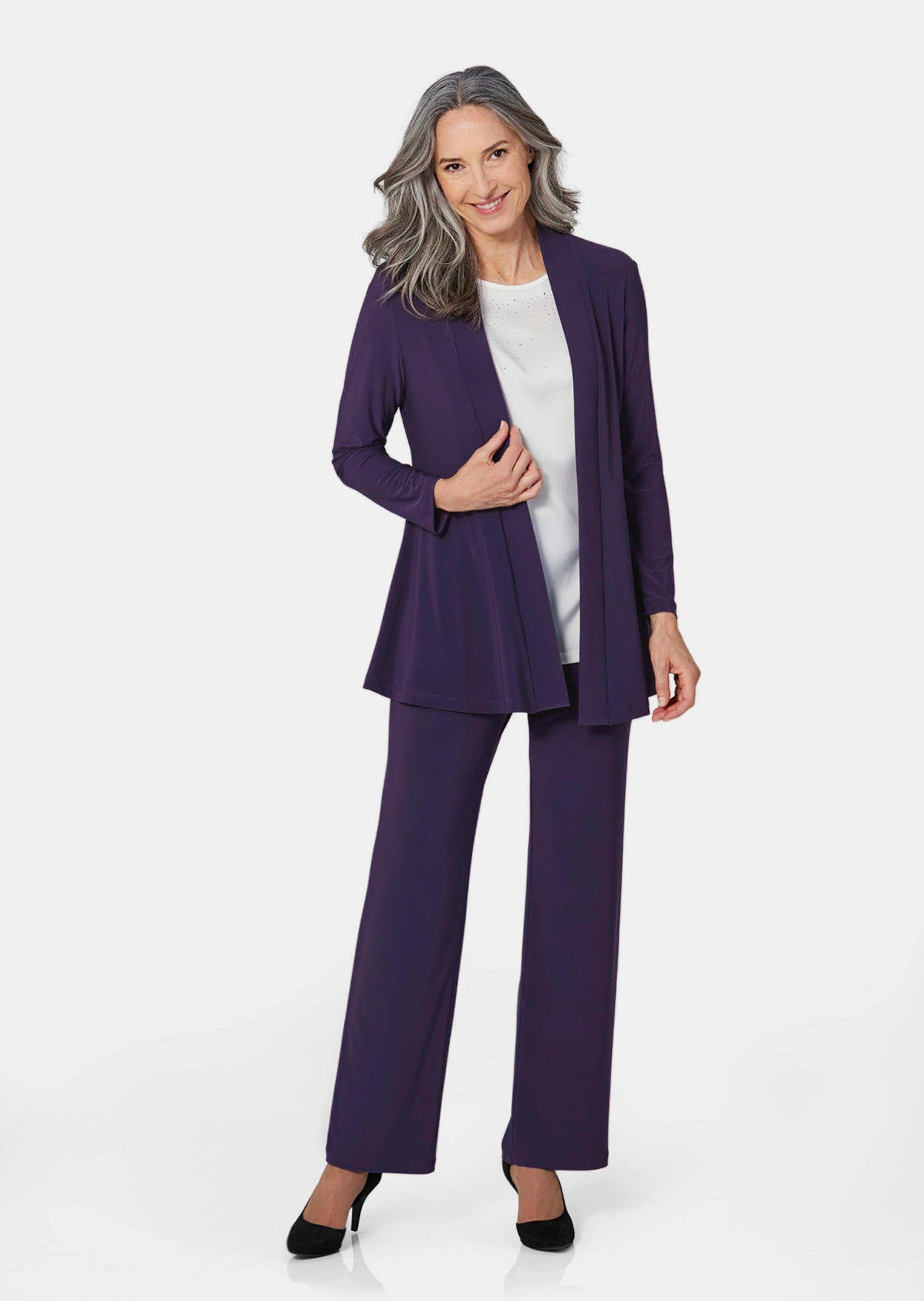 GOLDNER Shirtjacke Kurzgröße: Weich fallende Jersey-Longjacke günstig online kaufen