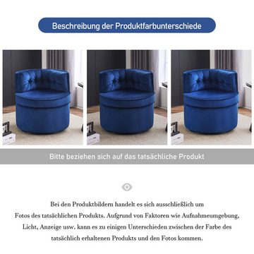 Gotagee Drehsessel Drehsessel Flanell Stuhl-Sessel Club-Freizeit-Stuhl Einzelsofa Blau