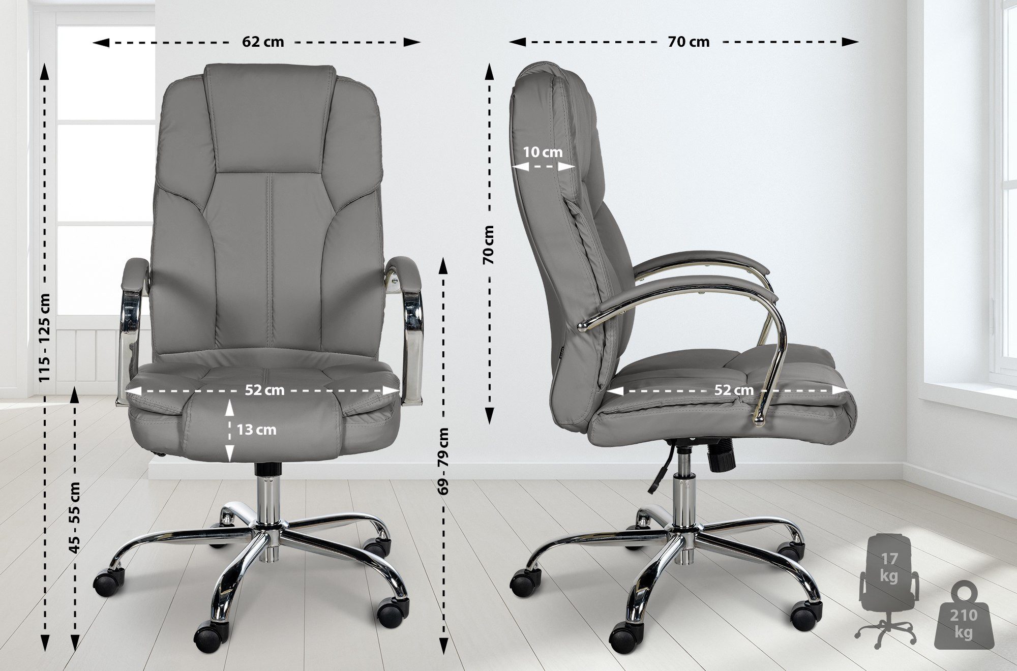 CLP Schreibtischstuhl BIG Xanthos, Kunstleder