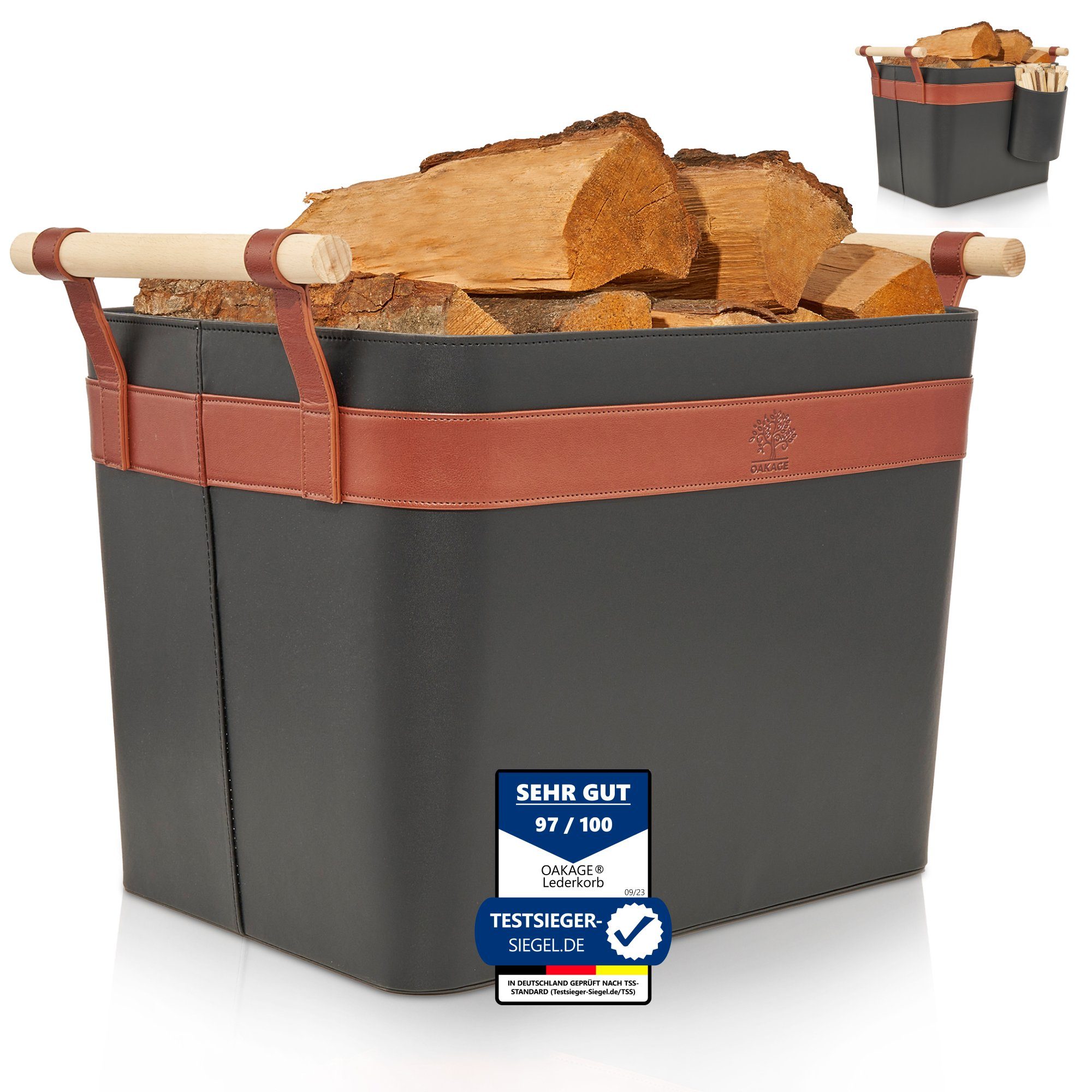 OAKAGE Kaminholzkorb Holzkorb für Kaminholz Groß günstig online kaufen