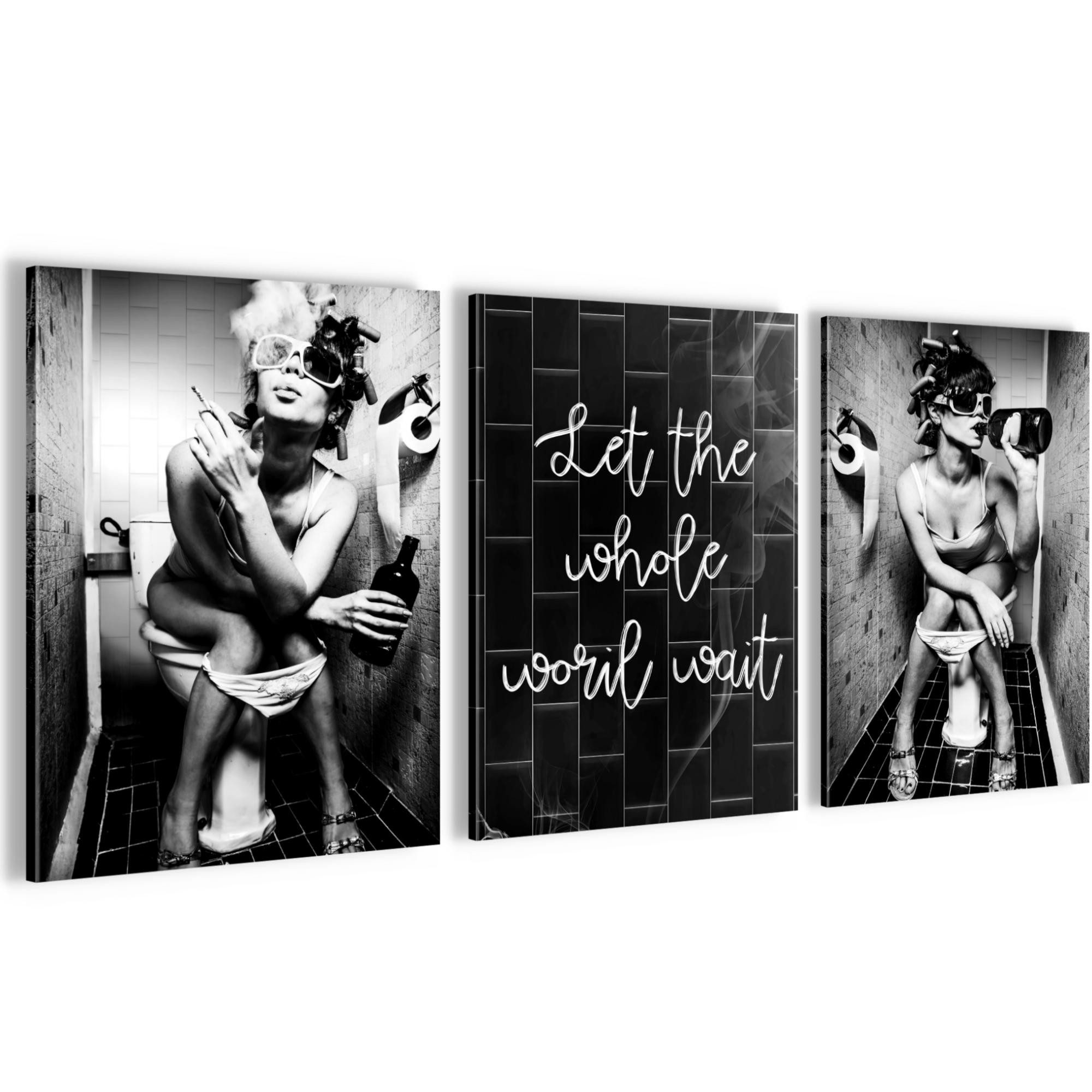 Novart Wandbild Frau im Badezimmer günstig online kaufen