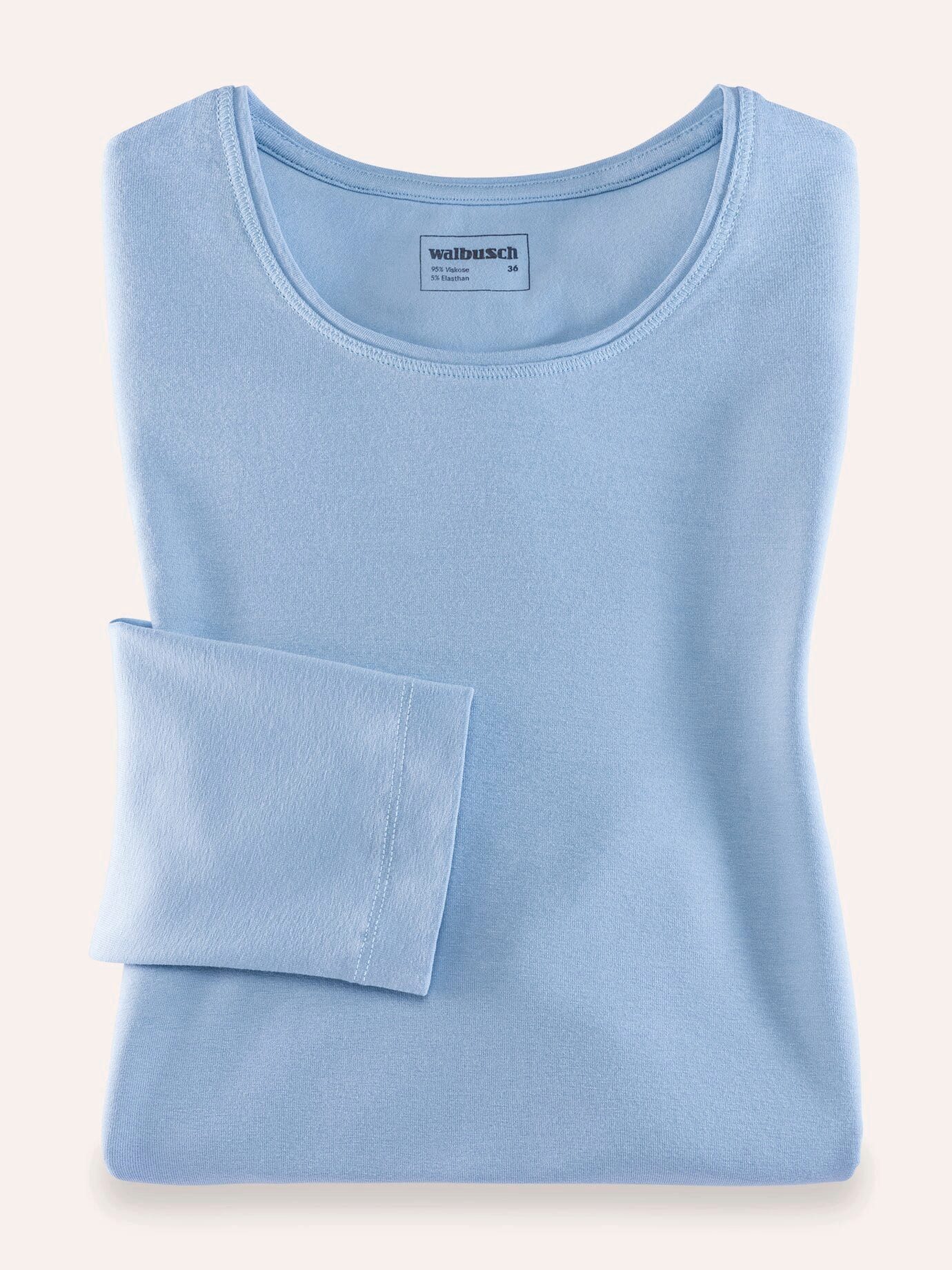 Walbusch Langarmshirt Damen Viskose-Shirt Langarm Rundhals leicht tailliert, Rundhals