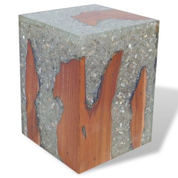 vidaXL Hocker Hocker Teak Massivholz und Harz (1 St)