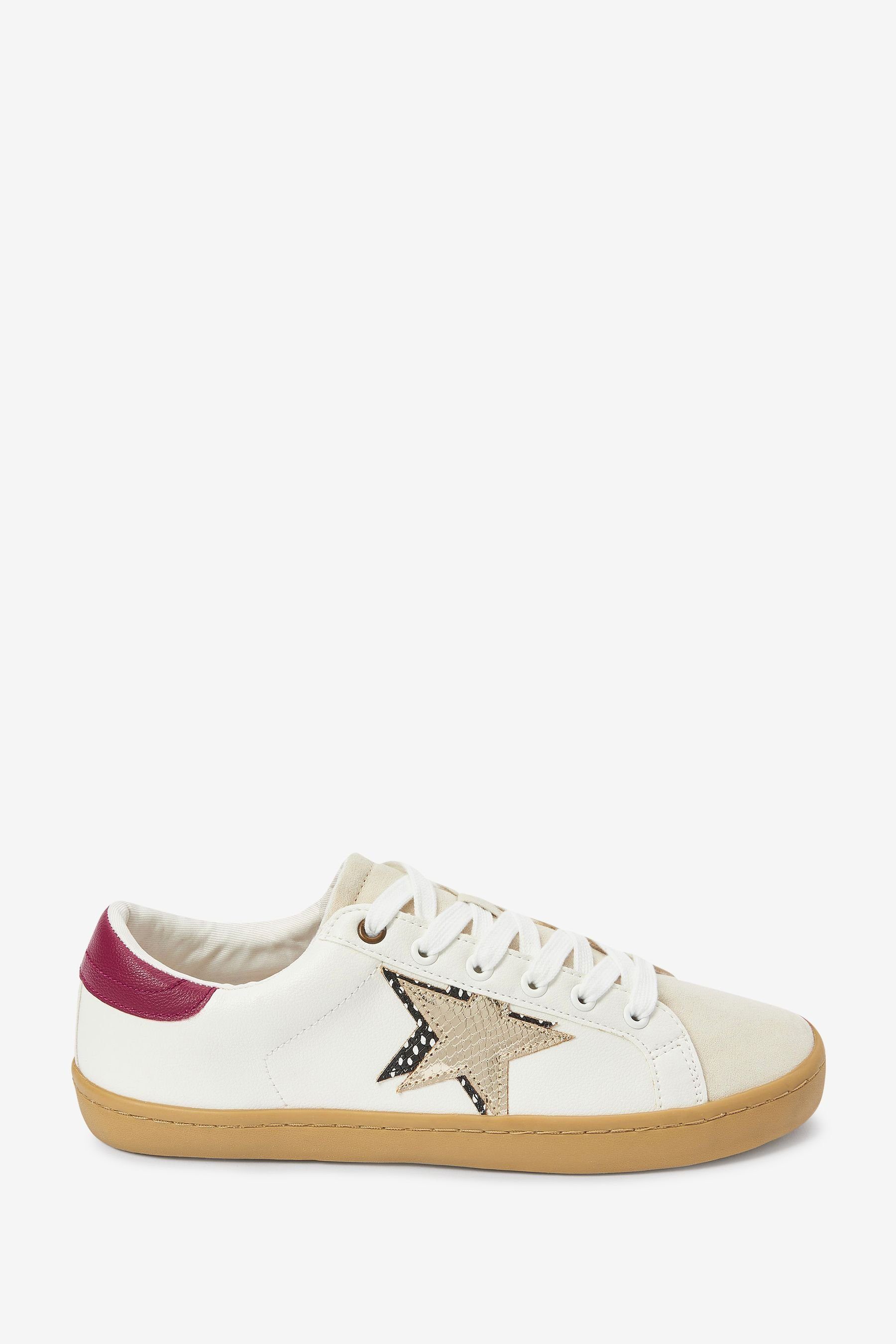 Next Forever Comfort Sneaker zum Schnüren mit Stern Sneaker (1-tlg) White With Red