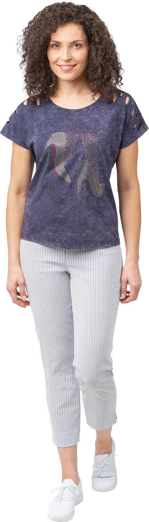 Stoffhose Robell-Bella09-52642, leichte 7/8 Schlupfhose mit Gesäßtaschen