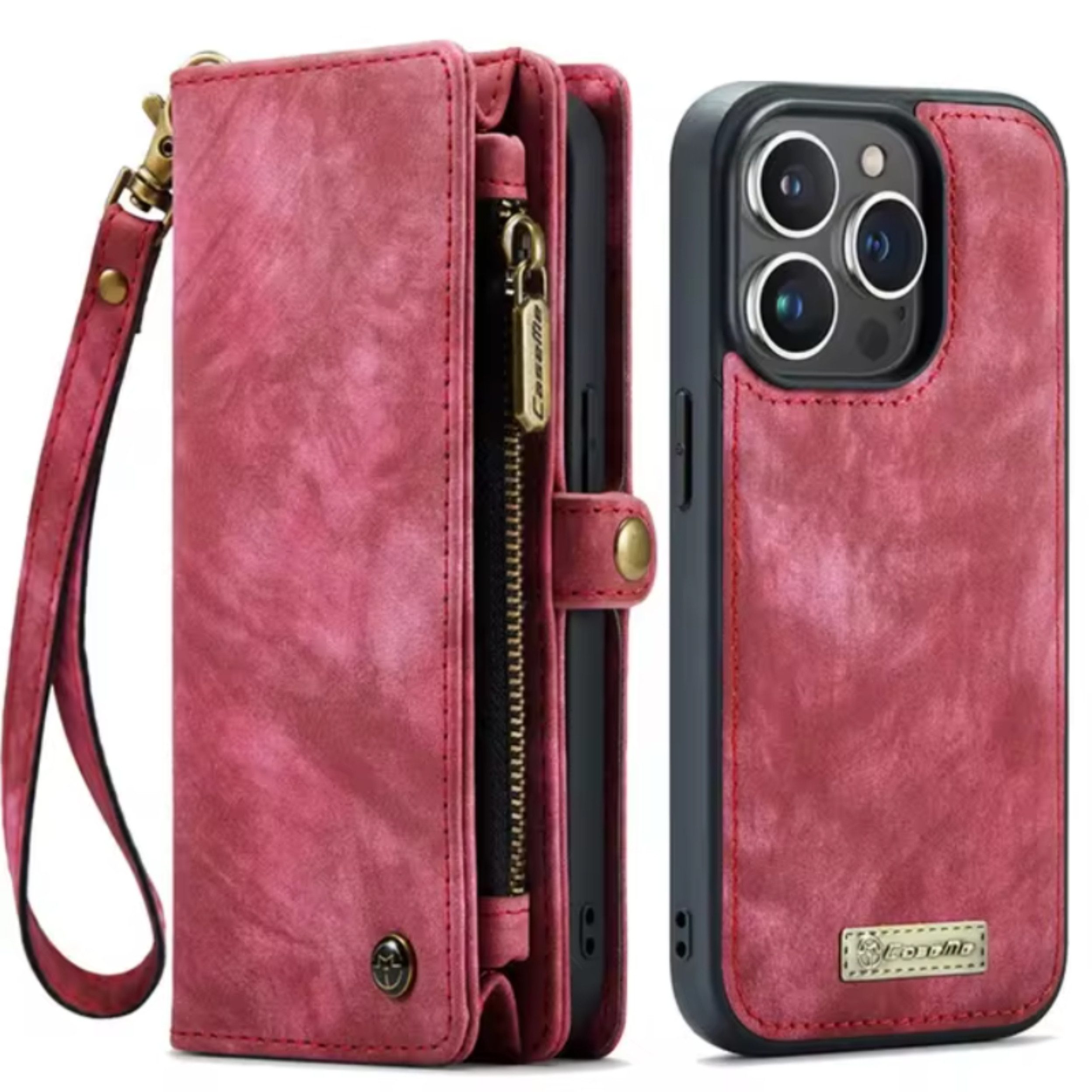 CaseMe Handyhülle Caseme iPhone Hülle mit Zipper 2in1