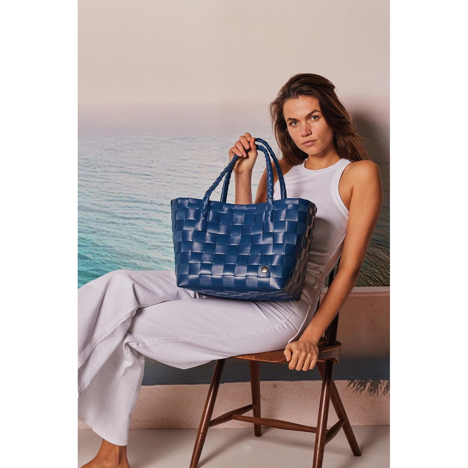 Handed By Einkaufskorb Handed By Shopper Paris Night Blue günstig online kaufen