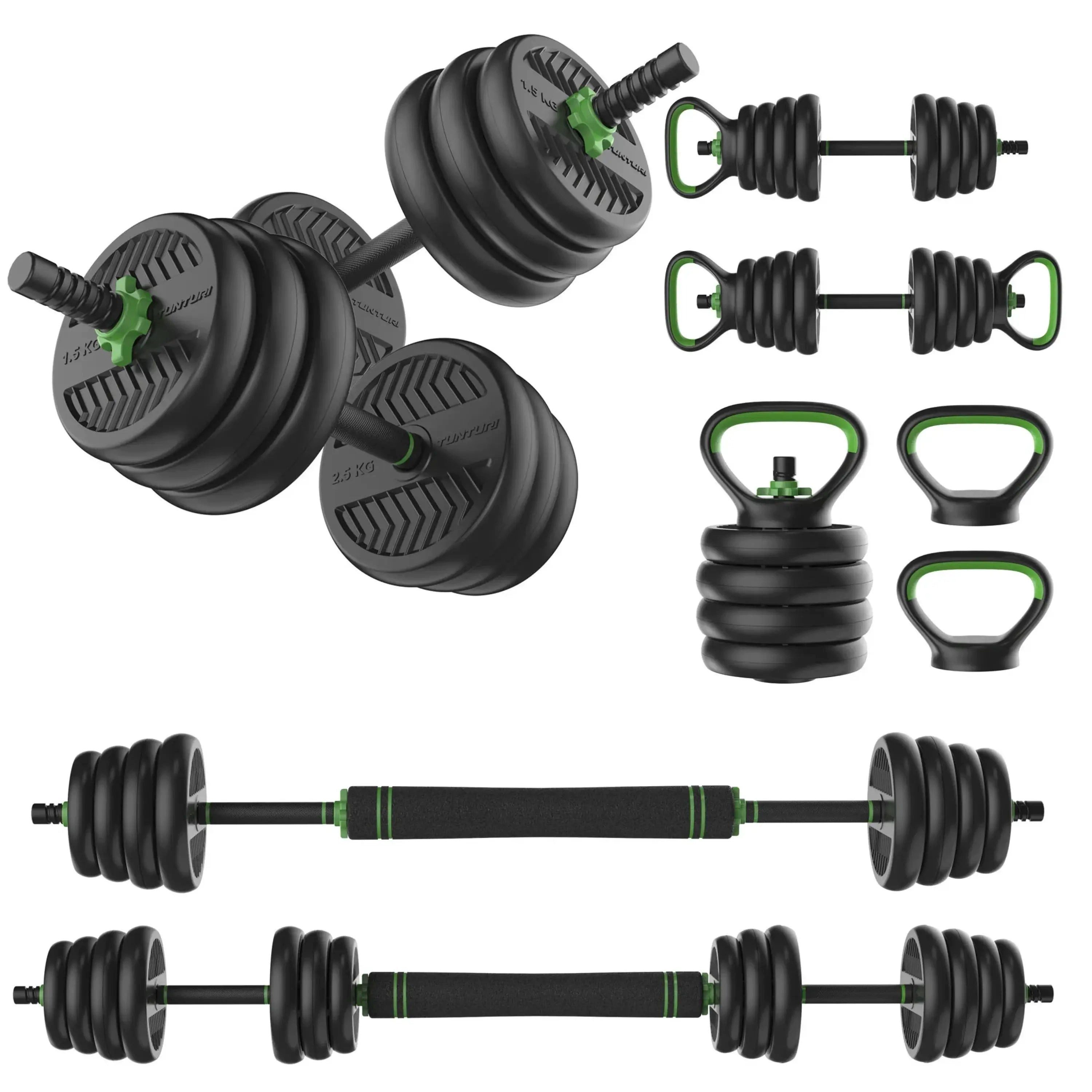 Sport-Knight® Kurzhantel Modulares Vinyl-Hantel-Set 3 in 1 für Zuhause, 20 kg oder 28 kg, (Modulares Set, verschiedene Gewichte für alle Trainingslevel)