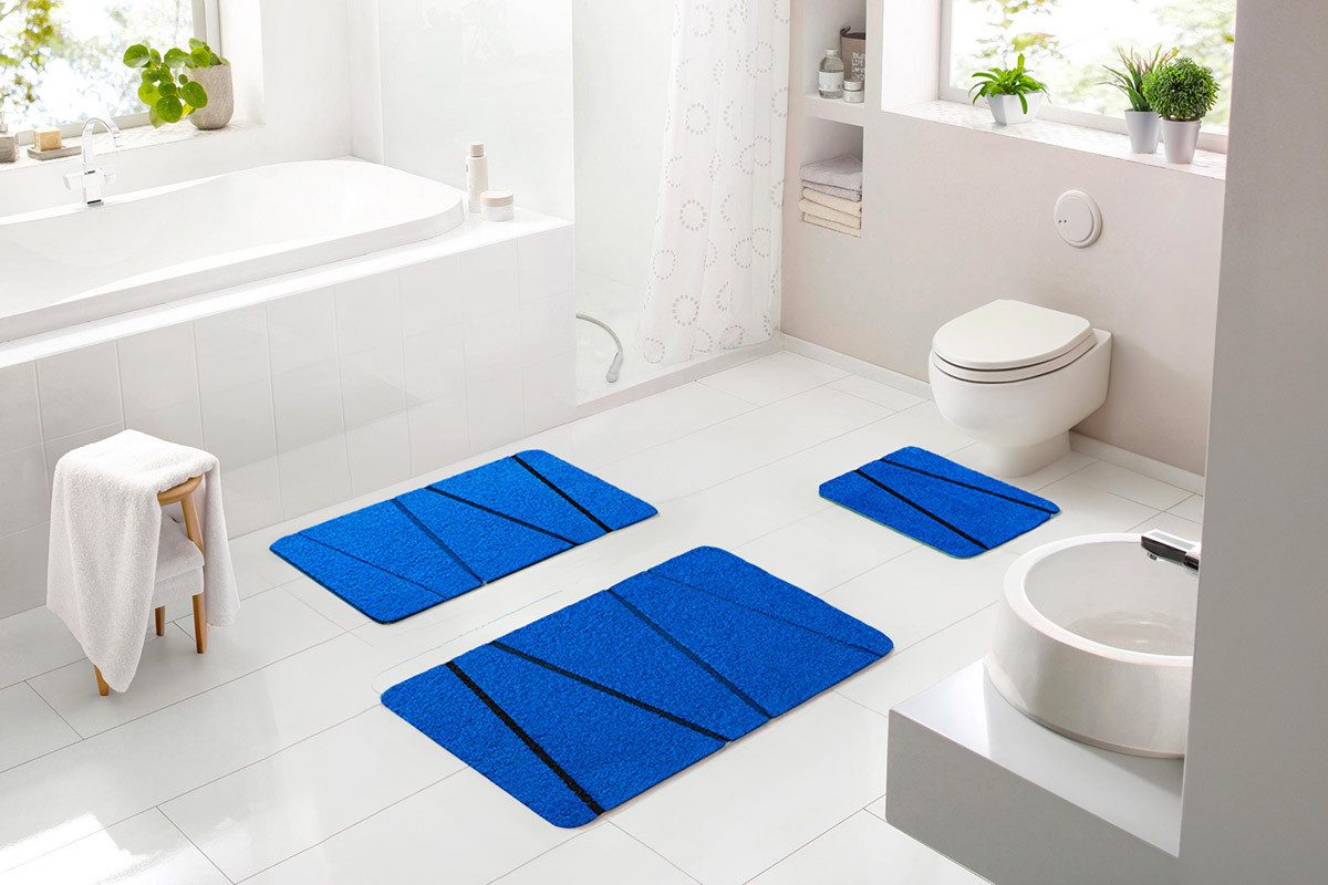 Batex Badematte Vedia, Höhe 27 mm, rutschhemmend beschichtet, fußbodenheizungsgeeignet, Polyacryl, rechteckig, extra weiches und pflegeleichtes Garn