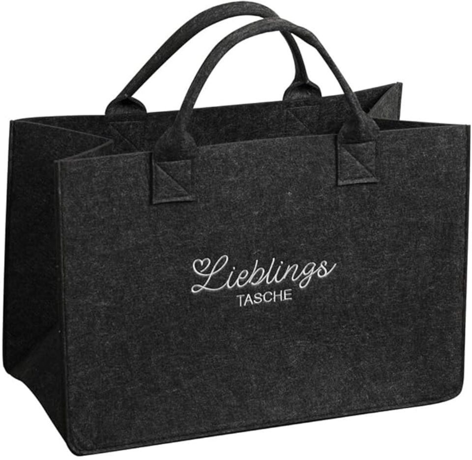 KESPER® Freizeittasche Tasche in Filz-Optik, 50 x 25 x 34 cm, Polyester, dunkelgrau (1-tlg)