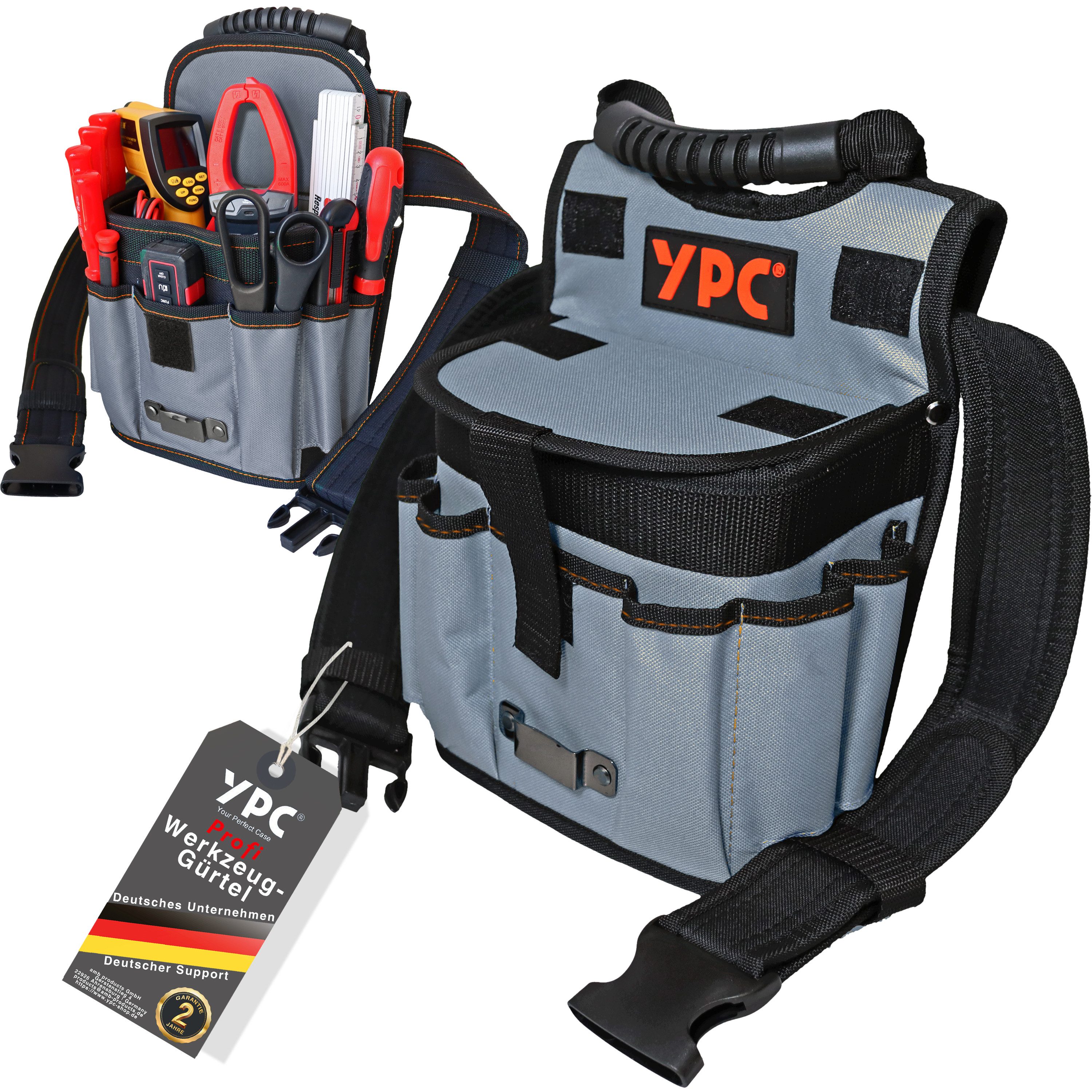 YPC Werkzeugtasche Rapid Werkzeug Gürteltasche XXL, Profi Werkzeuggürtel