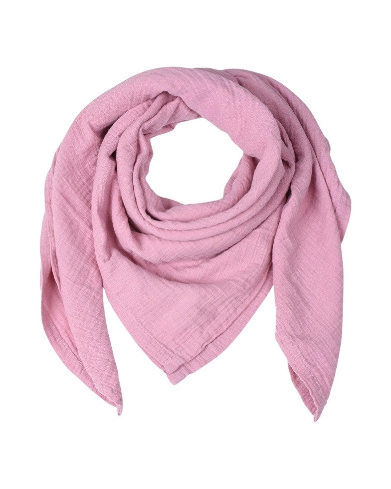 Musselin Welt Halstuch Musselin Halstuch in Altrosa aus Biobaumwolle günstig online kaufen