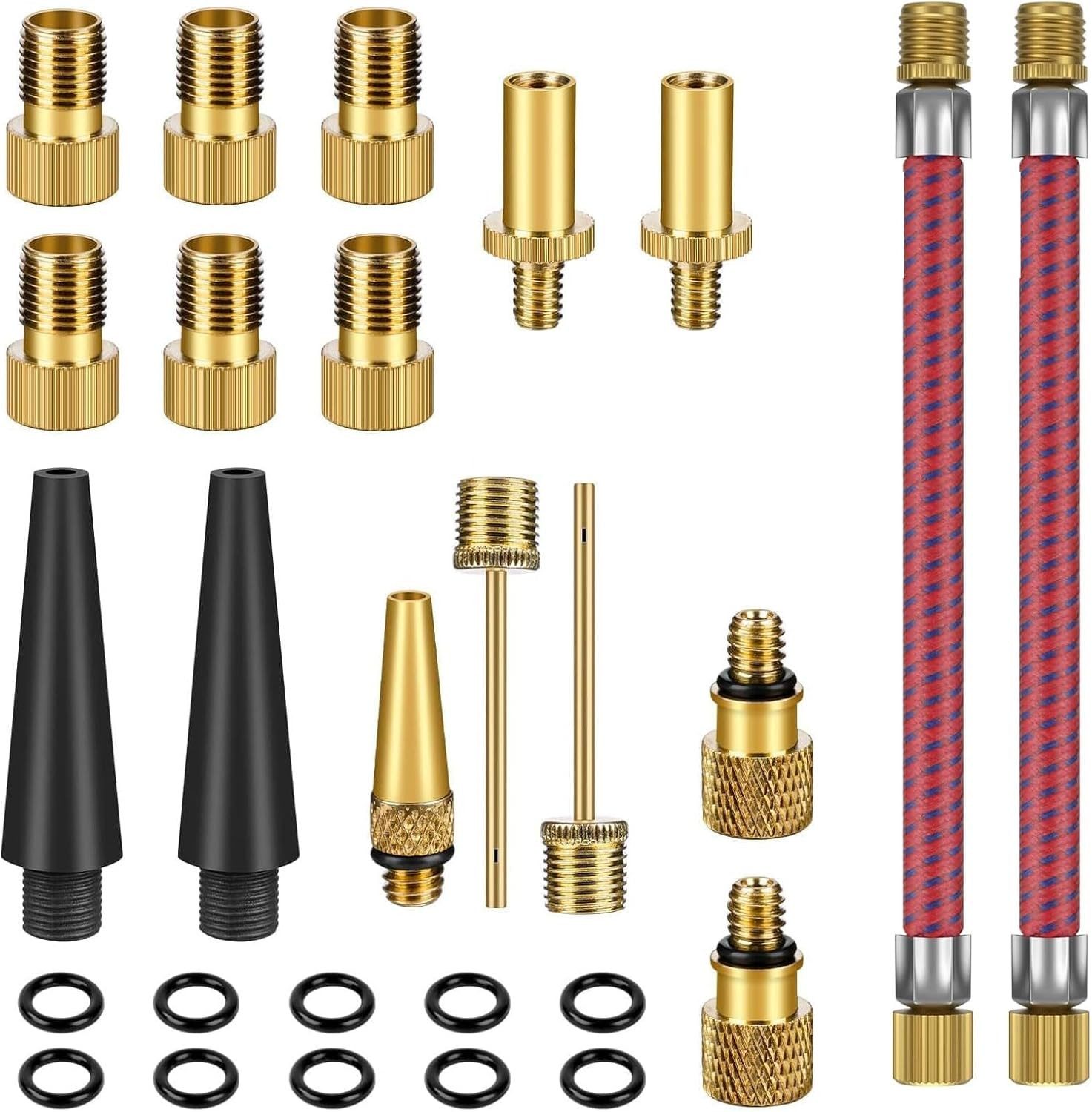 Fahrradventil Adapter, Fahrrad Ventil Set DV SV AV Adapter