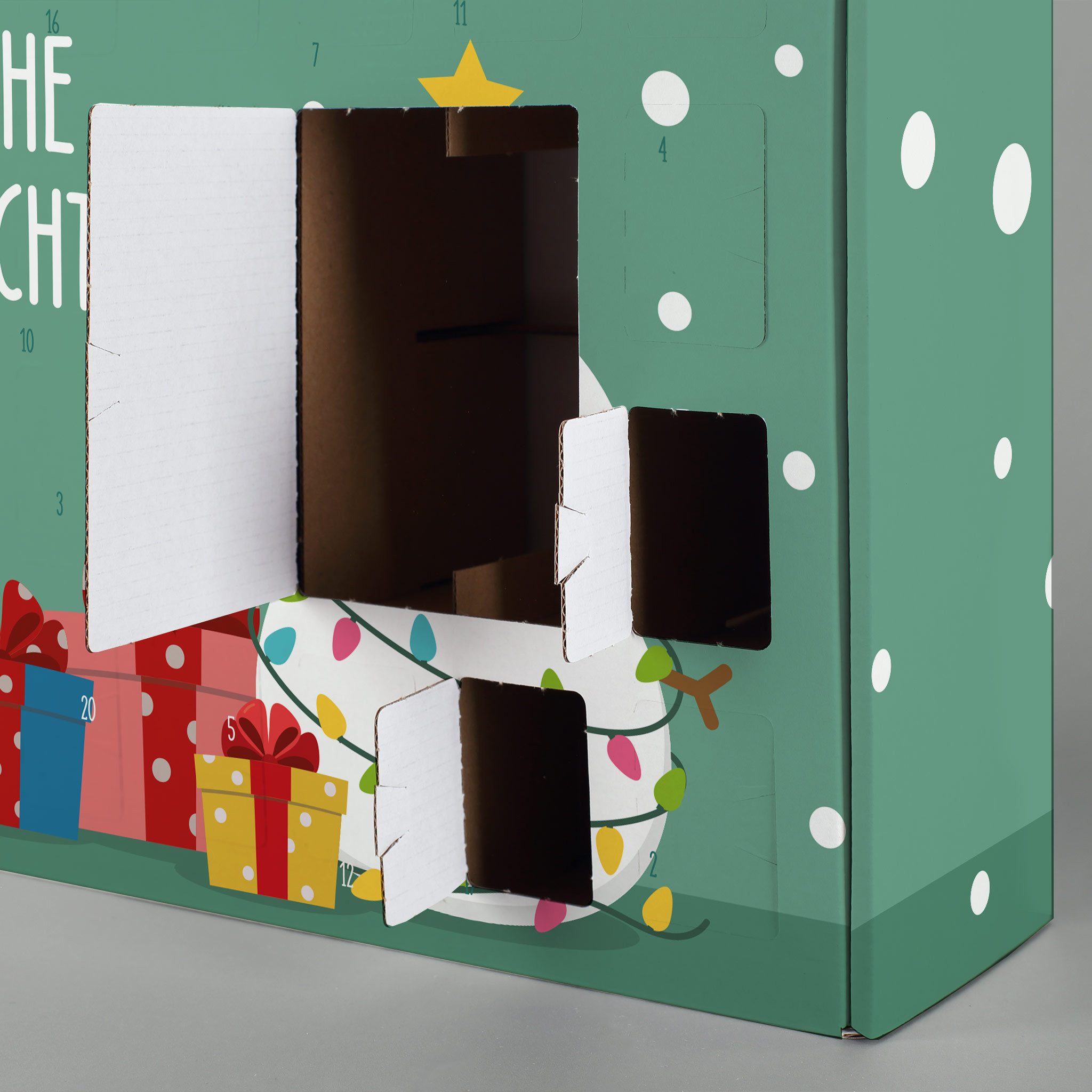 Herz & Heim befüllbarer Adventskalender mit festlichen Motiven zu Weihnachten - DIY Adventskalender, zum selbst Befüllen, aus stabiler Pappe – Bild 4 von 5