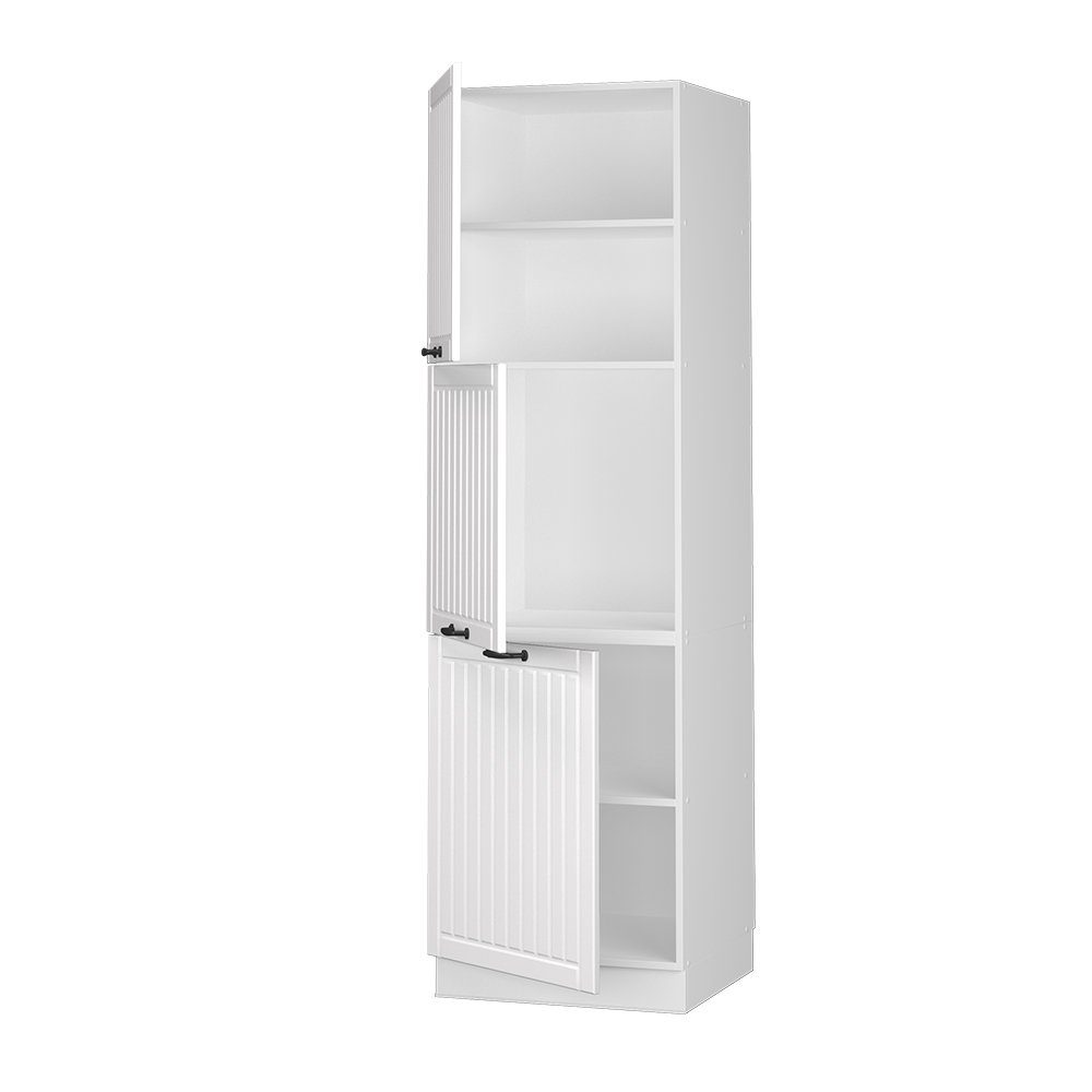 Vicco Hochschrank Fame-Line, Weiß Landhaus/Weiß, 60 cm (1-St) – Bild 4 von 5